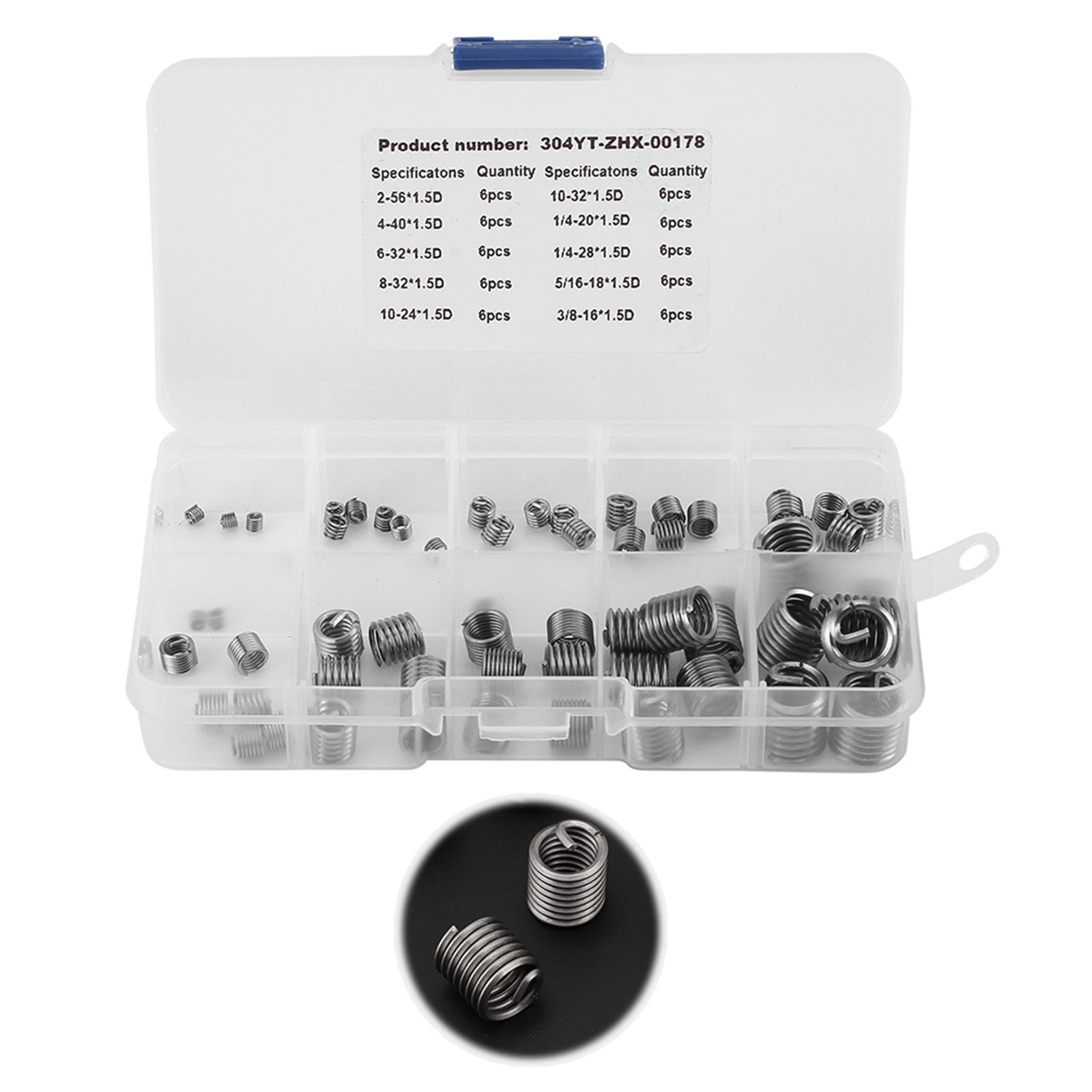 Wear-Resistance Wire Screw Sleeve Thread Repair Kit Anti-Loose Stainless Steel