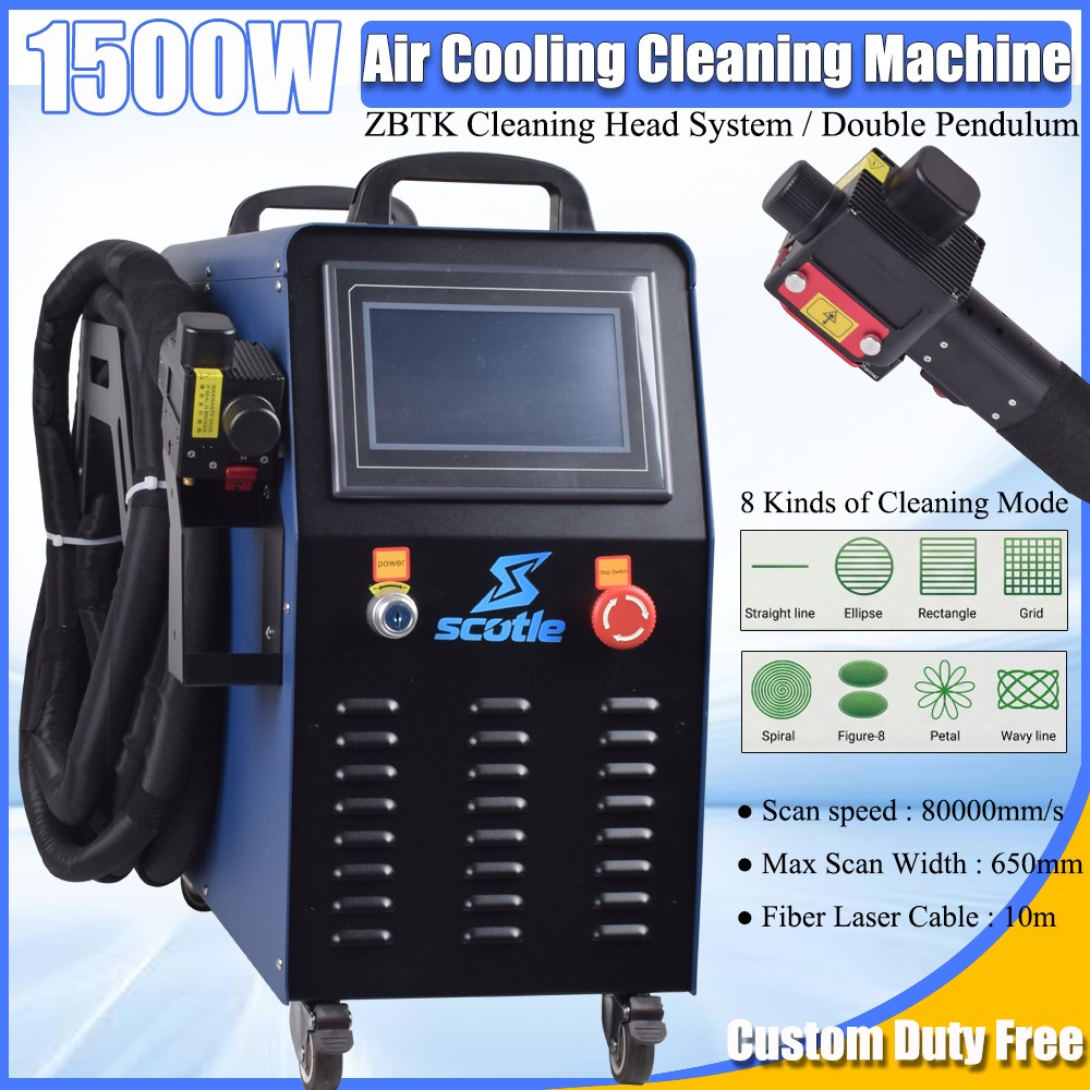 1200W Raycus Laser Cleaning Machine -Rust Paint Oxide Remover double pendulum US