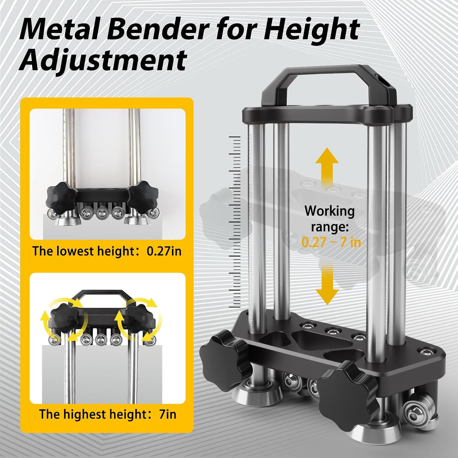2 Station Sheet Metal Bender Tool, Adjustable 0.27″-7″ Width, 0.1-1.0Mm Thicknes