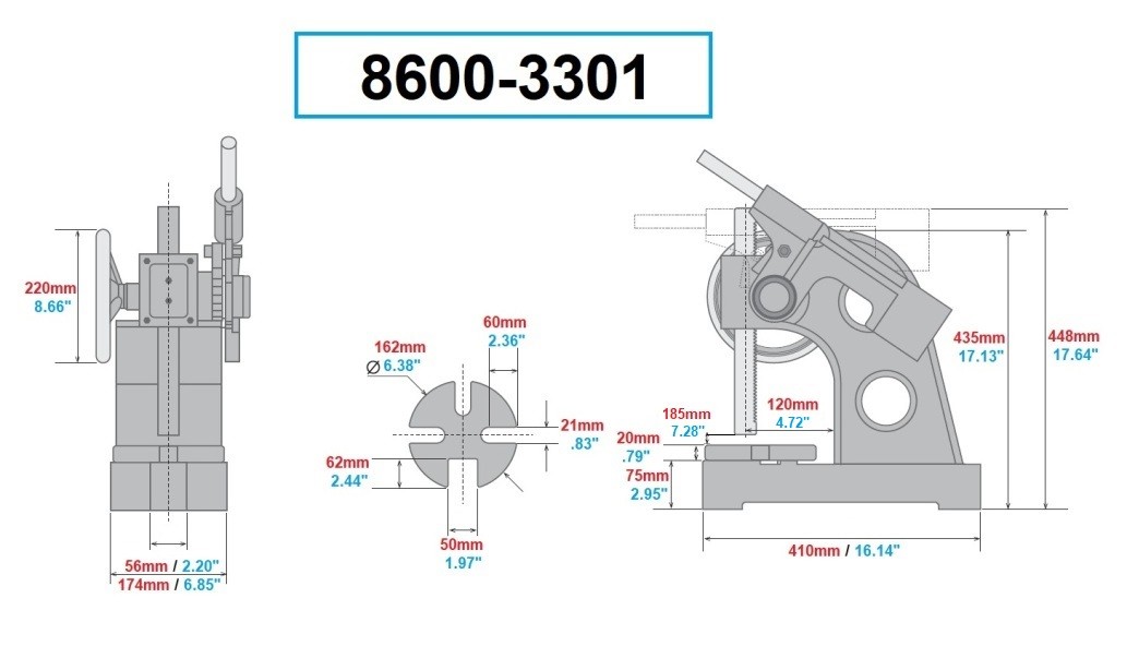 2 TON RATCHET TYPE ARBOR PRESS (8600-3301)