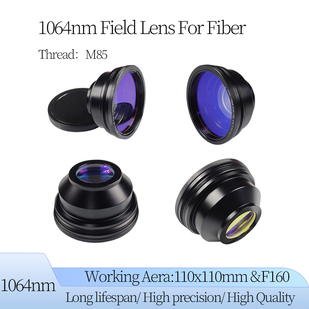 110x110mm Field Scan Lens F100 M85 Thread For 1064nm 60-100W Fiber Laser Marker
