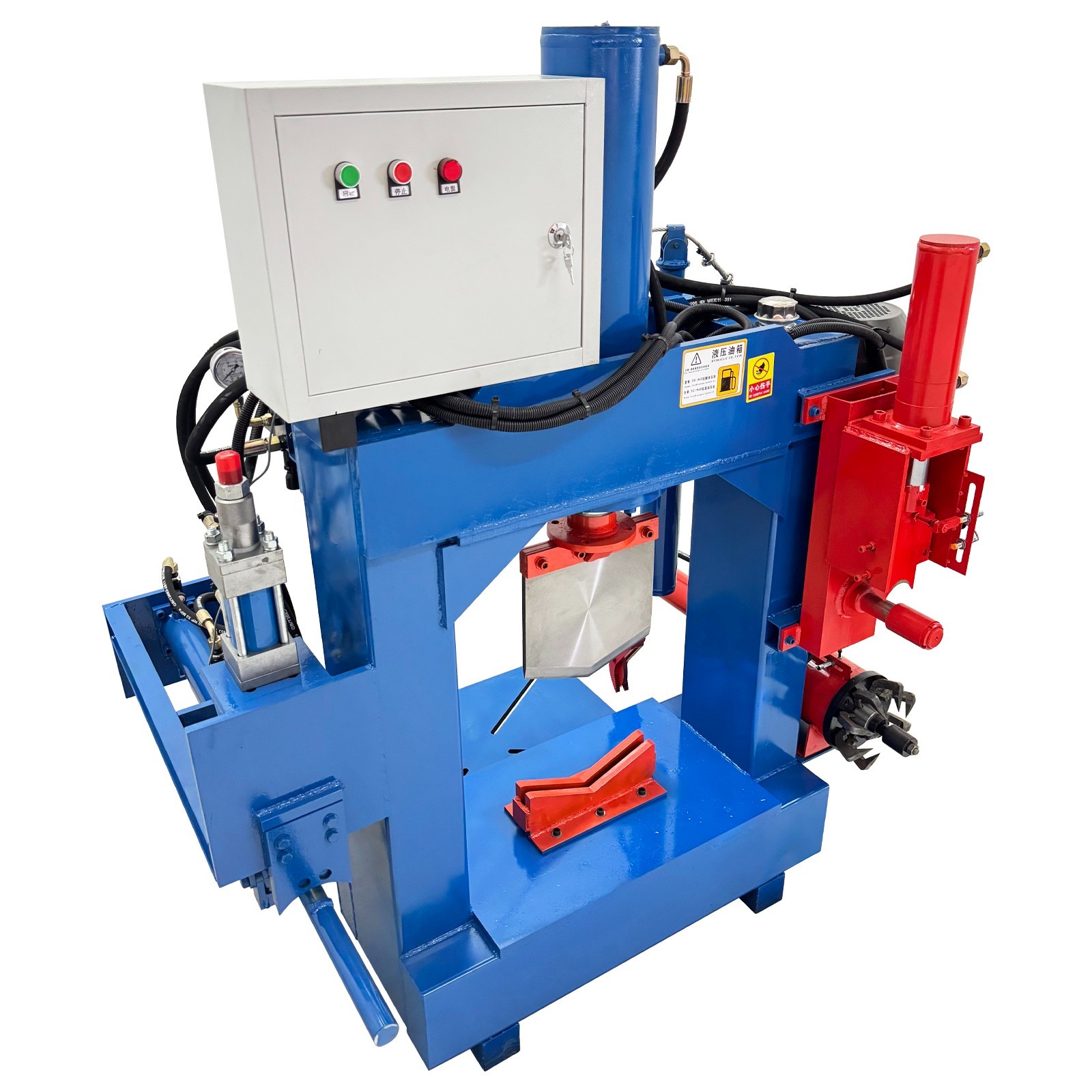 220V 3PH 5-in-1 60 Ton Hydraulic Copper Extractor Motor Stator Recycling Machine