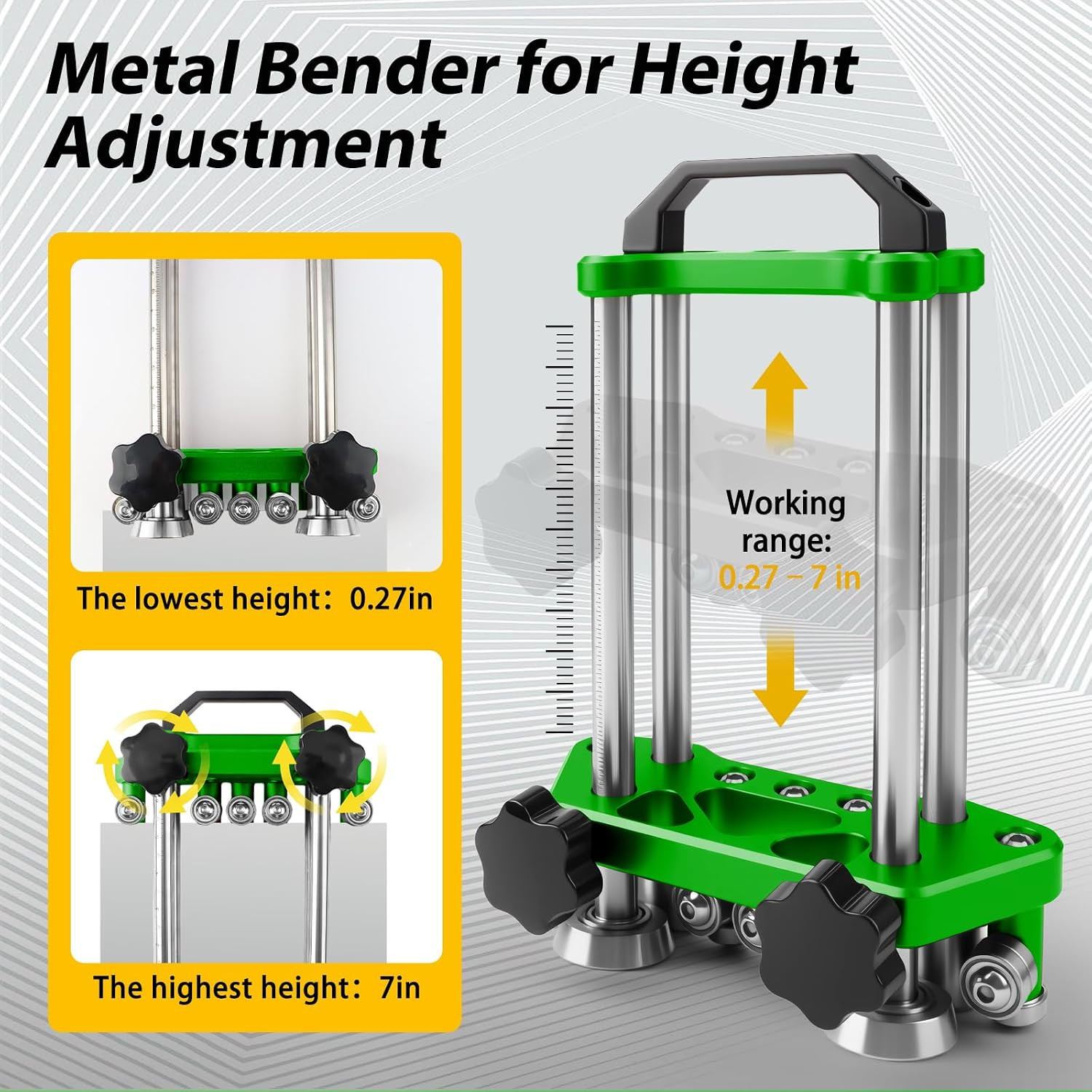 2 Station Sheet Metal Bender Tool | Adjustable 0.27″-7″ Width, 0.1-1.0Mm Thickne