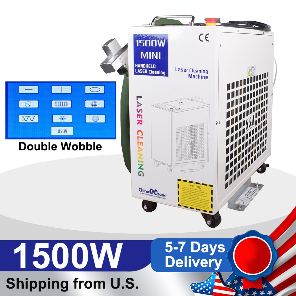US Stock BWT 1500W Handheld Fiber Laser Rust Removal Metal Cleaning Machine