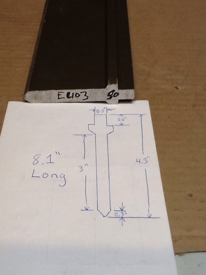 ALUMINUM PRESS BRAKE V PUNCH OR DIE 8.1″ NIAGRA WILSON DI ACRO AMADA CHICAGO