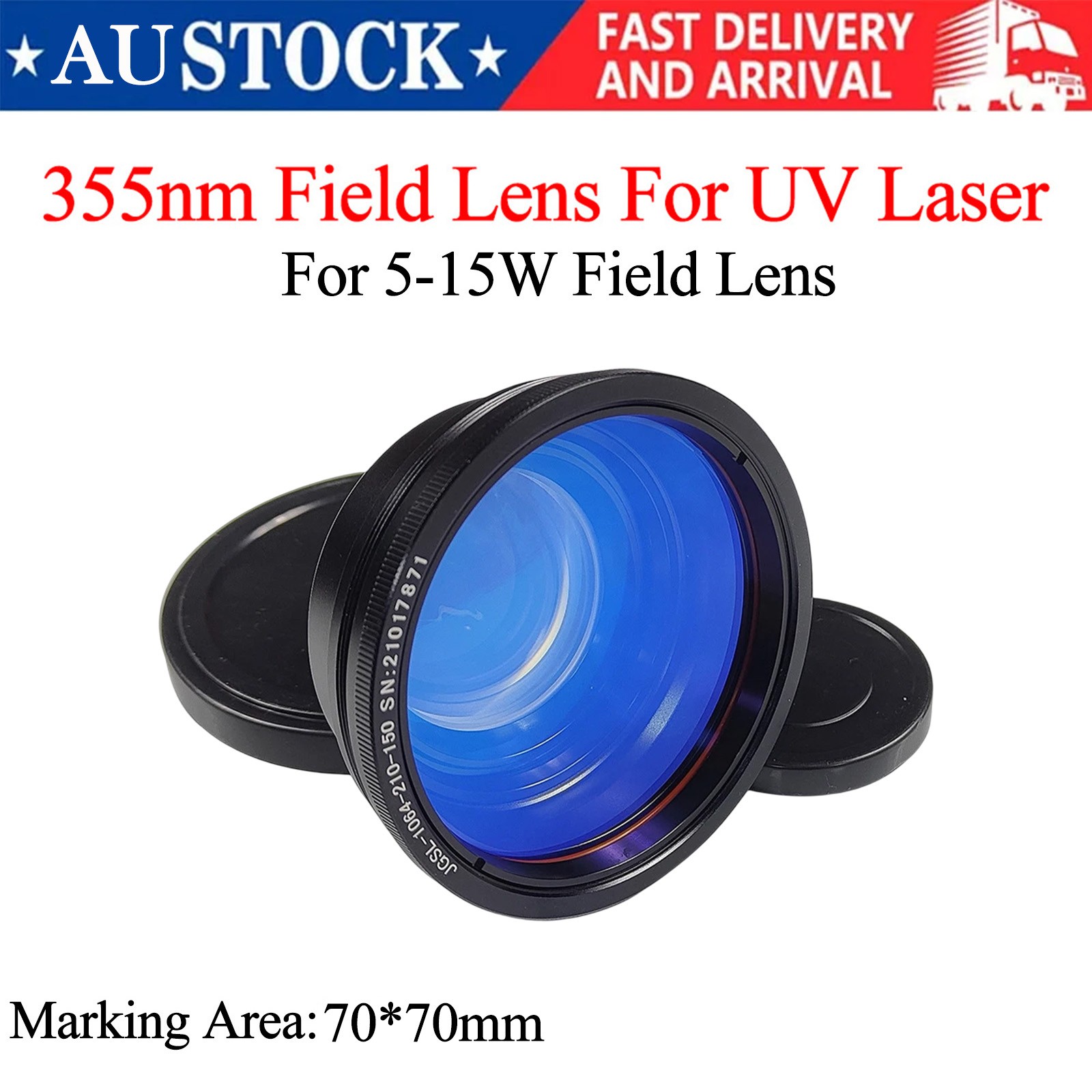 70mm For 5-15W 355nm UV Laser Marking Machine High Quality Field Lens Engraver
