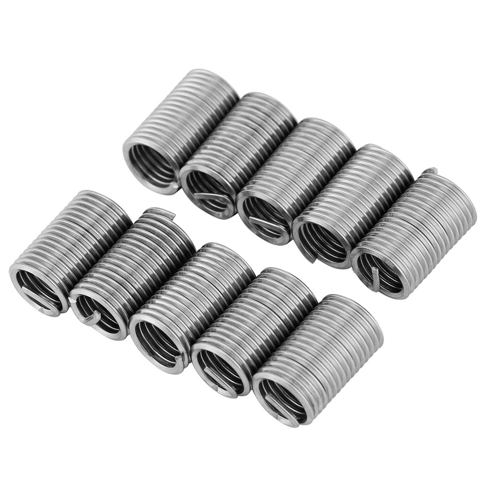 10 Pcs Stainless Steel Wire Screw Sleeve Inserts Thread Repair Kit M8x1.25x3D