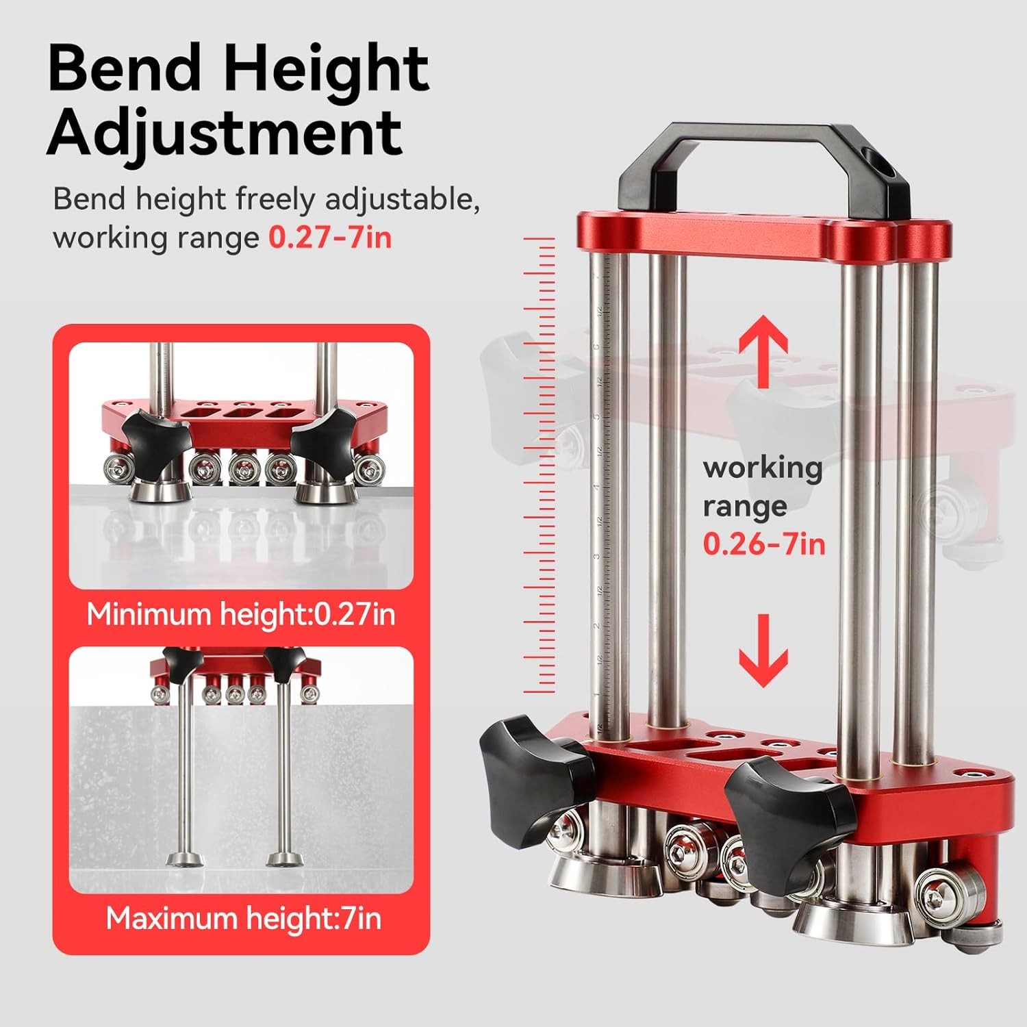 Sheet Metal Roller 2 Station Metal Bender,Metal Roofing Tool,0-100°Bending Range