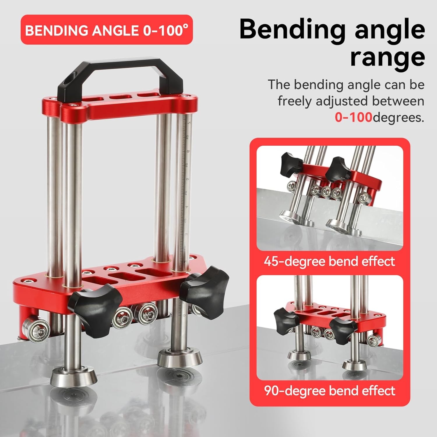 Sheet Metal Roller 2 Station Metal Bender,Metal Roofing Tool,0-100°Bending Range