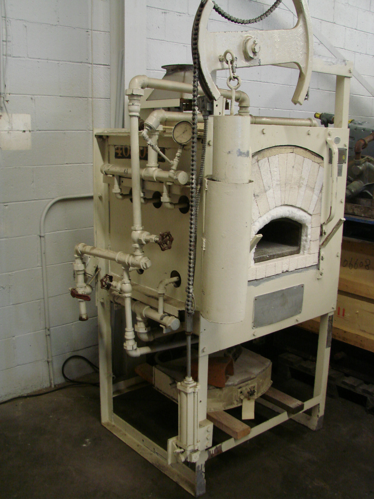 AGF #59 Muffle Type Box Heat Treating Furnace Gas Fired 1850F Heating Forging