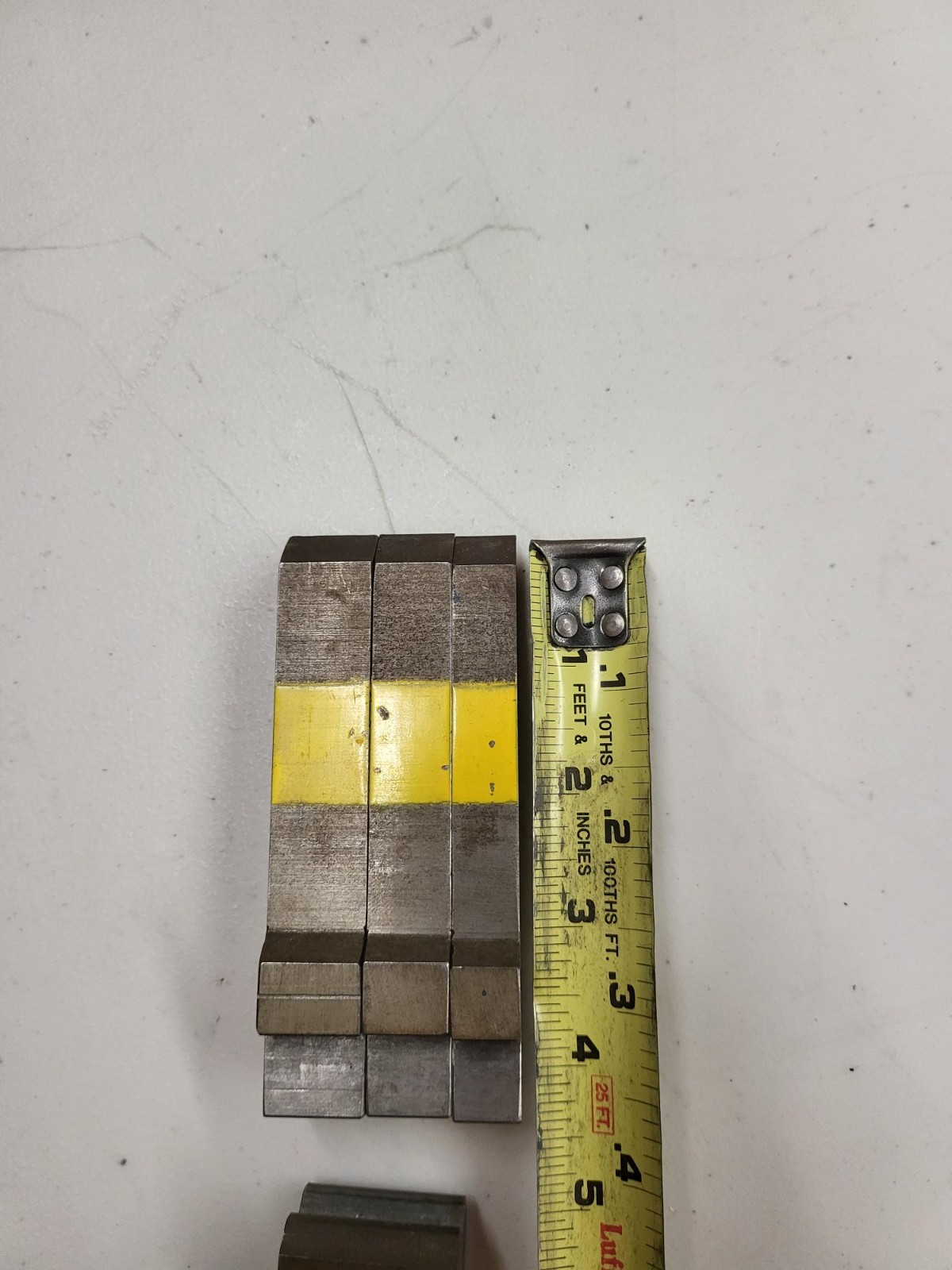 LOT – Press Brake Punch Sectionalized 3pc 1.75″ & .375″ V Die 1.5″ Long BTB2