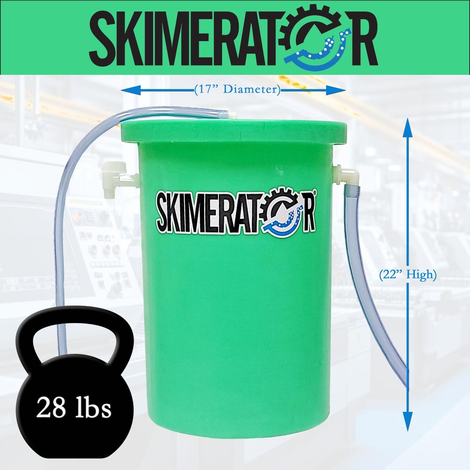 Skimerator Oil Skimmer PN 3200F-5040-3262HD Floating Draft Square Stand HD Motor