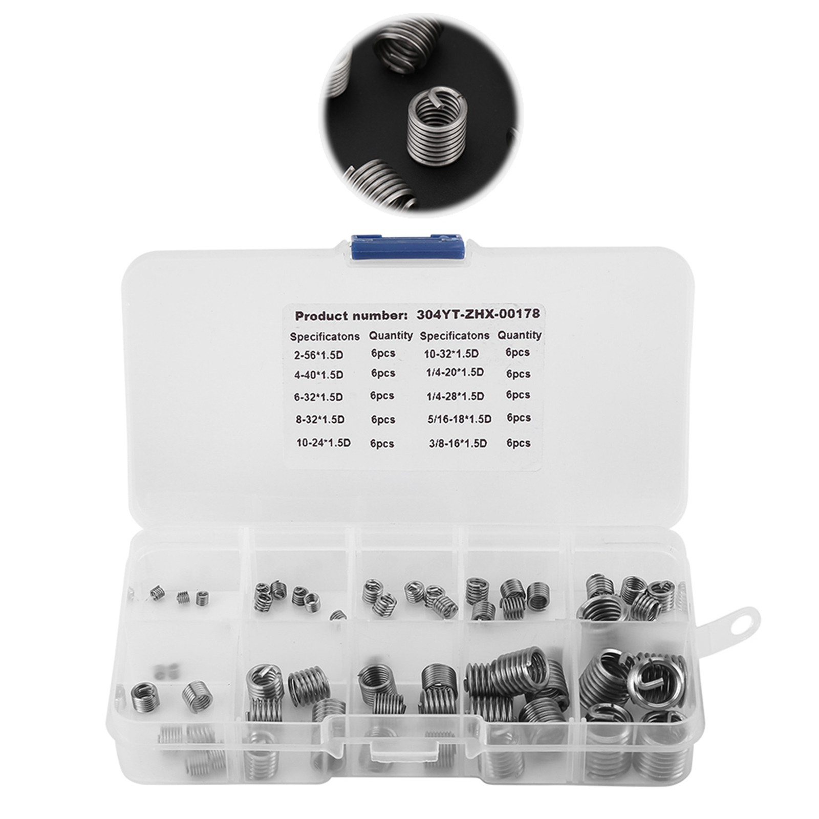 Wear-Resistance Wire Screw Sleeve Thread Repair Kit Anti-Loose Stainless Steel