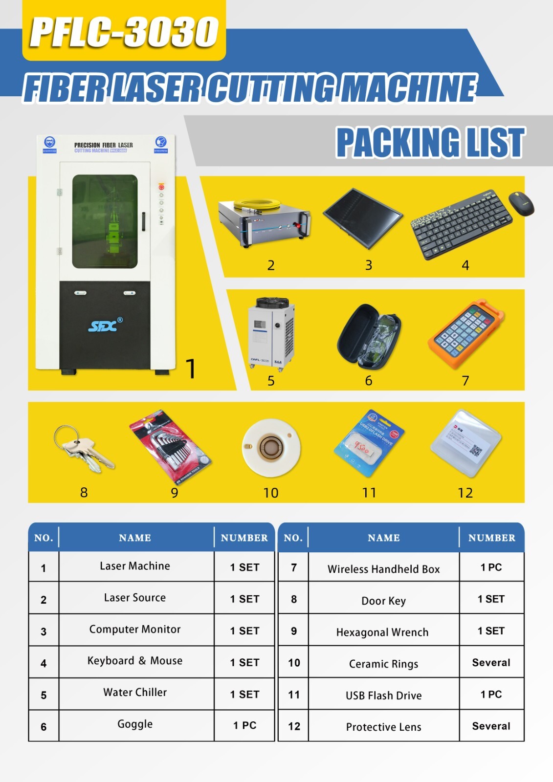 Enclosed 1500W Fiber Laser Metal Cutting Machine 3030 for Silver Gold Fast Cut