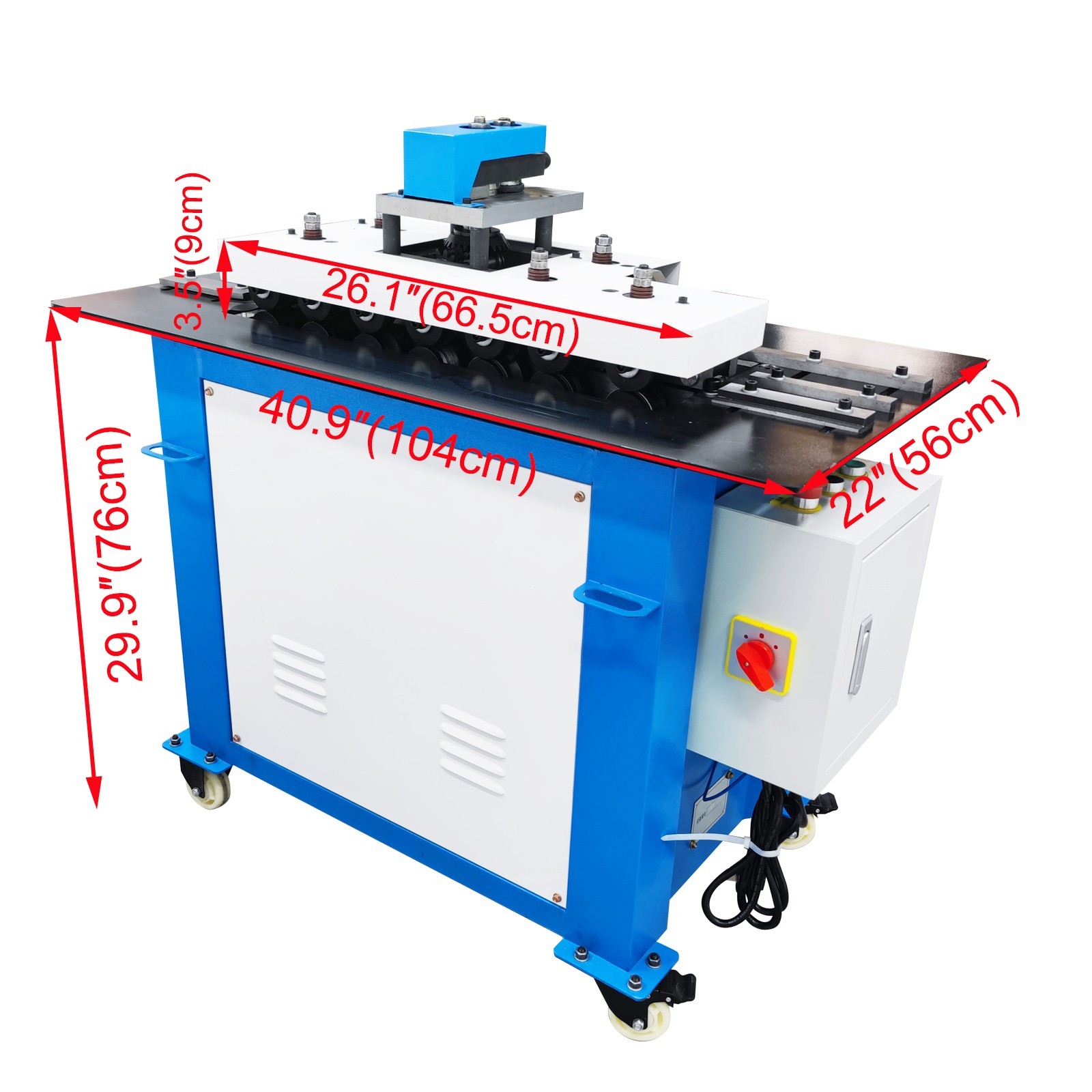 220V Seam Lock Forming Machine 1.5KW Sheet Metal Seamer for 0.5-1.2mm Thickness