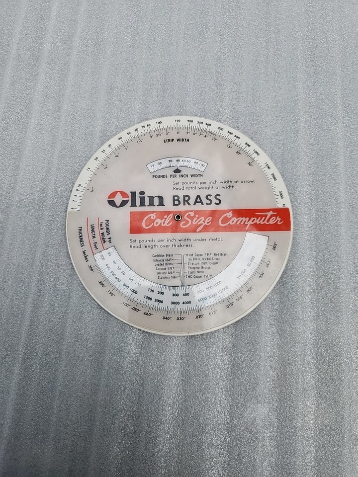 1981 Vintage Olin Corp. Brass Group, Somers Thin Strip, Coil Size Computer