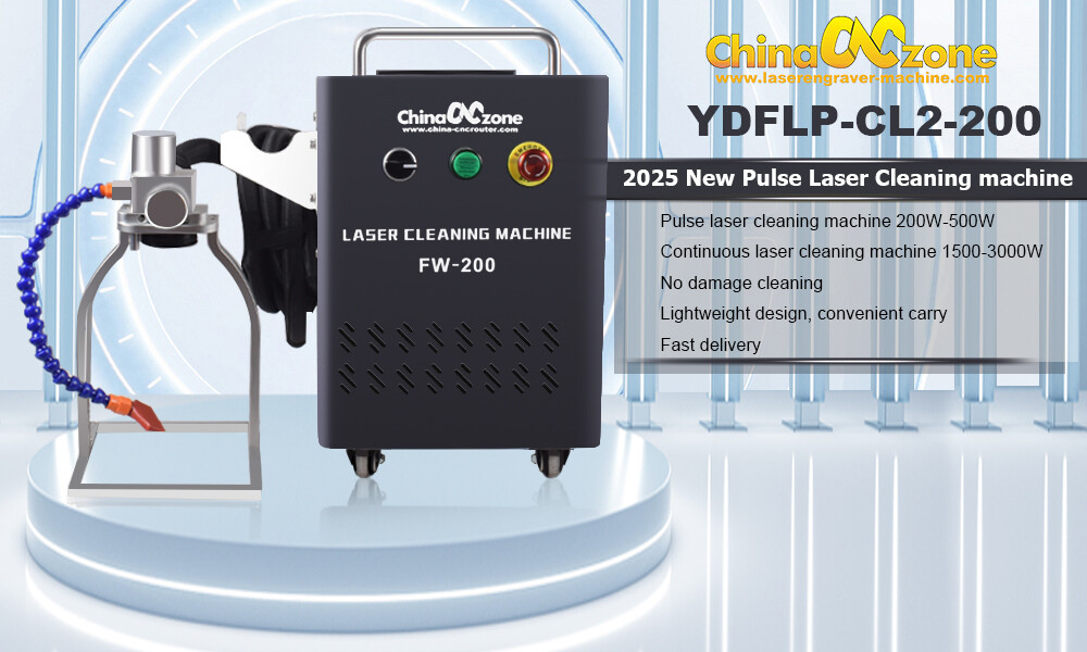 JPT 300W Pulsed Laser Cleaning Machine Remove Rust/Oil/Paint Double pendulum US
