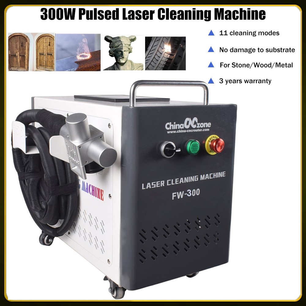 JPT 300W Pulsed Laser Cleaning Machine F Cleaning Furniture/Paint/pavement/Stone