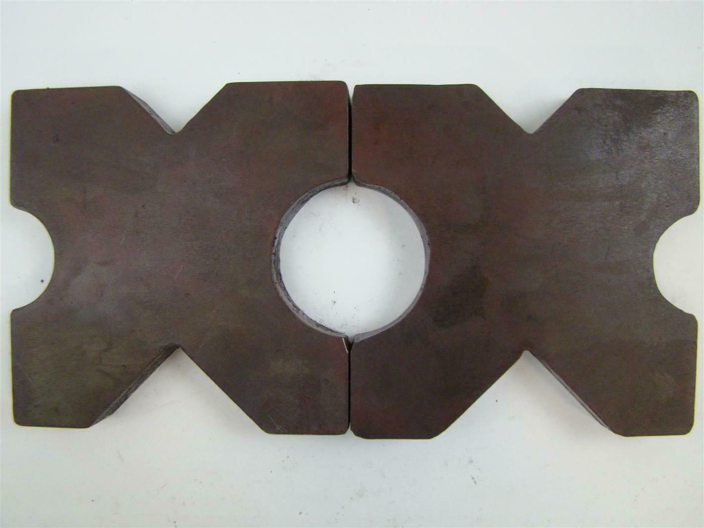 (PAIR) 7×7 Arbor Plates 1″ Thick, Hydraulic H-Frame Shop Press, V-Cut