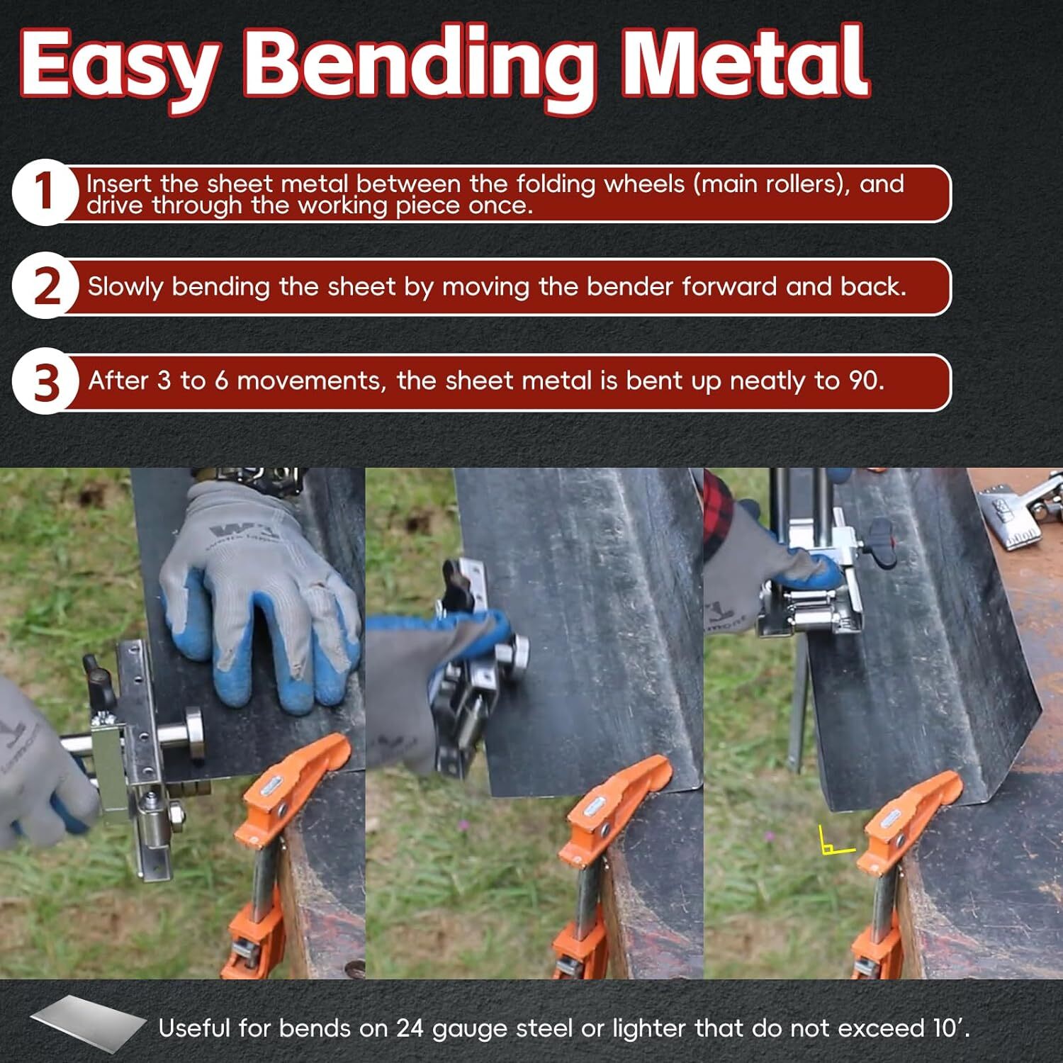 2204 Uni Bender Sheet Metal Bending Tool, Adjustable Bend Height From 3/8″ to 8″