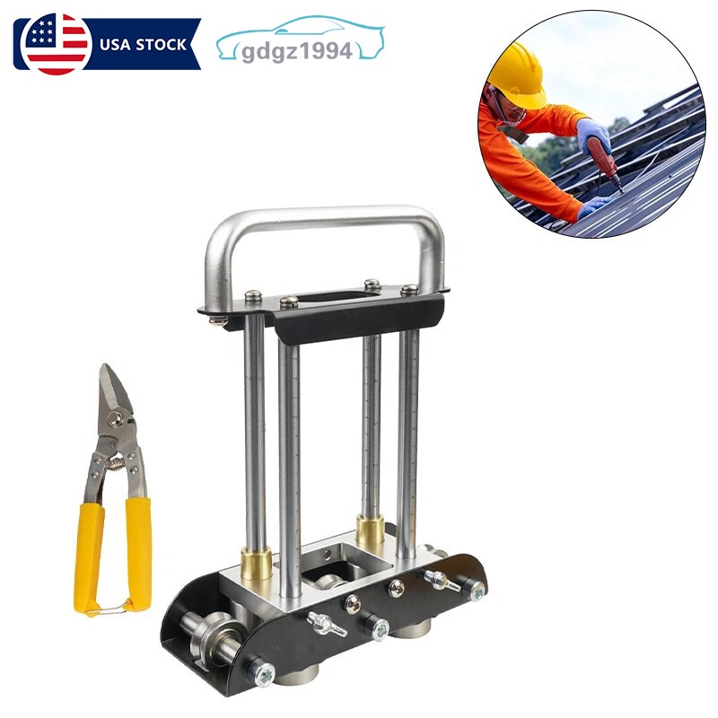 Hand Sheet Roller Bender Metal Roofing Tools with Snip for Making Folding Edges