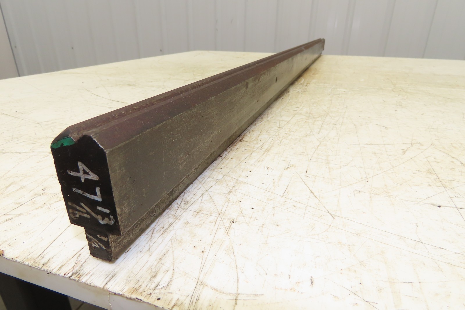 Press Brake Die 47-3/4″ Long 90° V 1/4″ W 1/4″ D 1-3/4″ H 1/2″ Tang