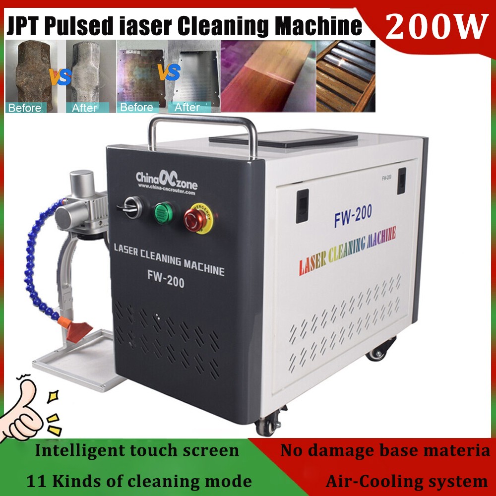 JPT 200W Pulsed Laser Cleaning Machine For Rust/Oil/Paint/Wood/Tire Remove US
