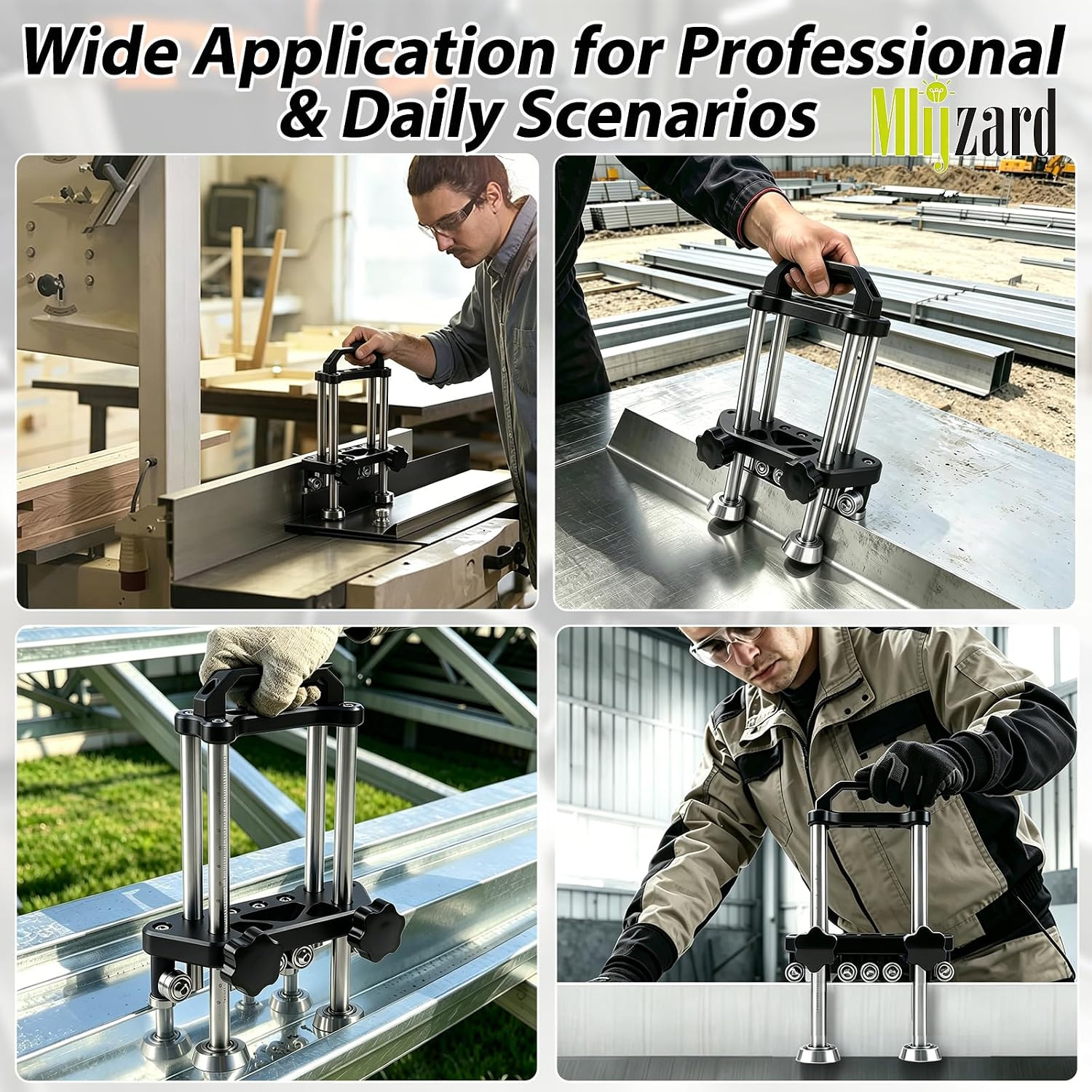 2 Station Sheet Metal Bender Tool, Adjustable 0.27″-7″ Width, 0.1-1.0Mm Thicknes
