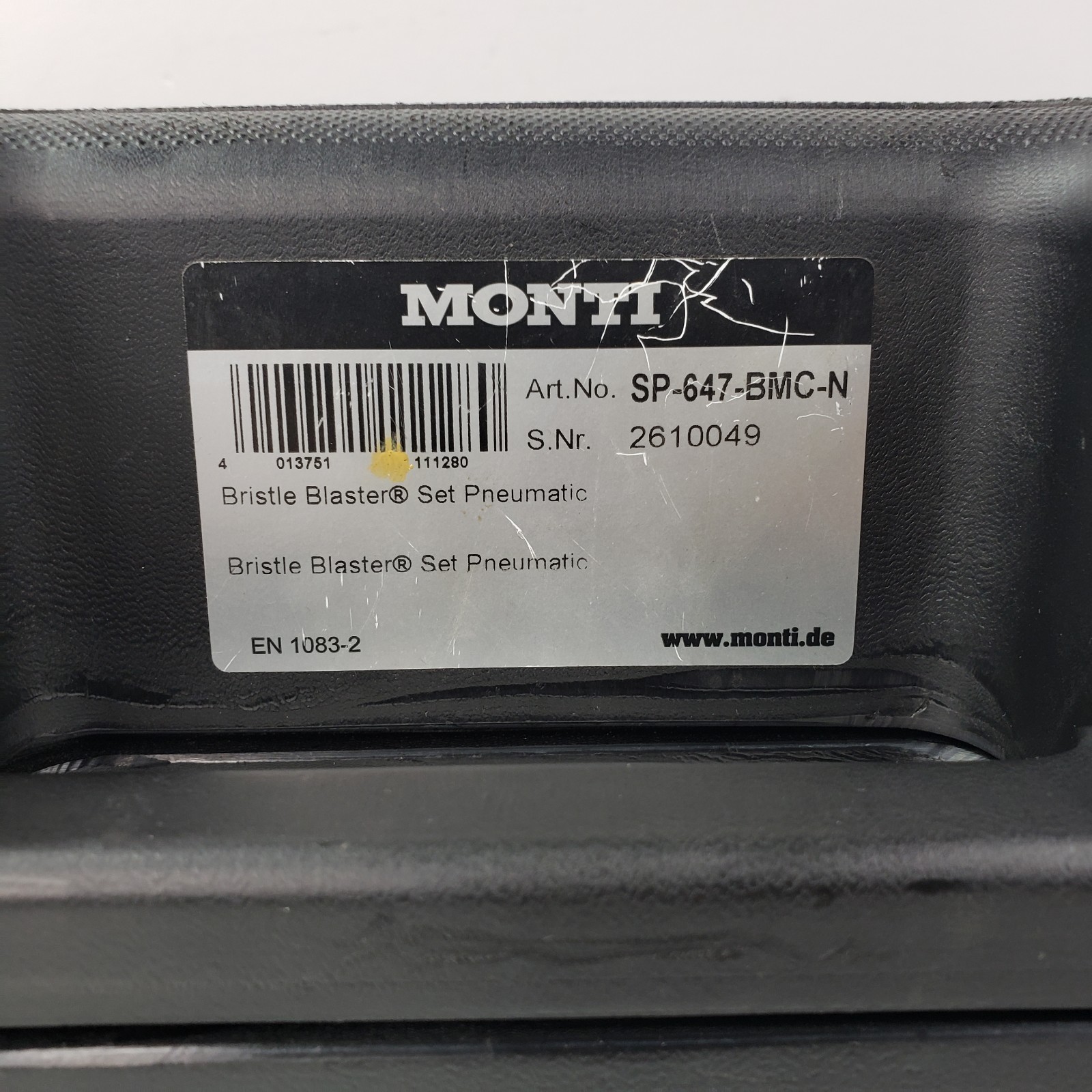 Monti Bristle Blaster Pneumatic Set SP-647-BMC-N 11mm & Carbon Steel Belts
