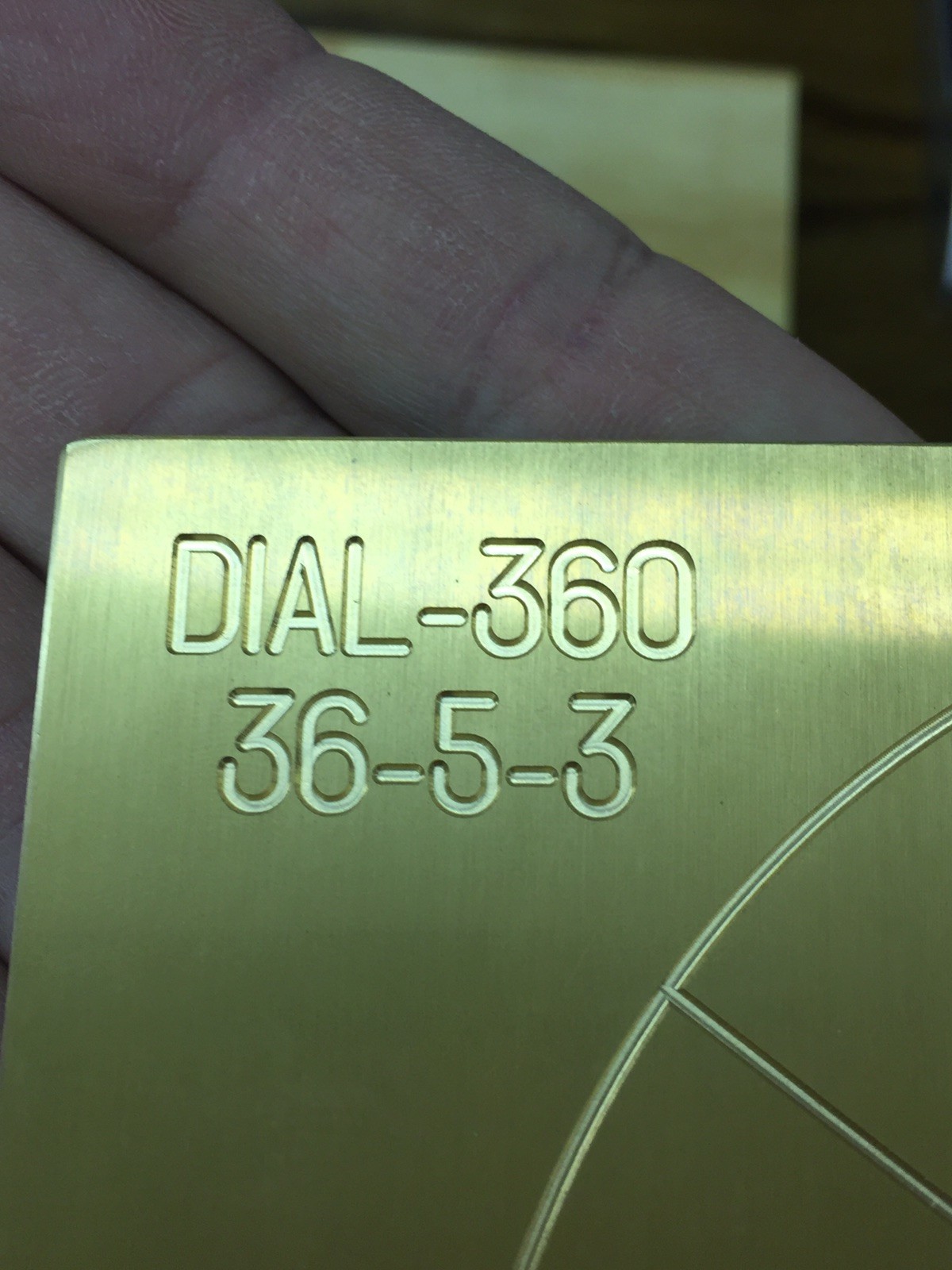 SOLID BRASS 36 DEGREE INSTRUMENT DIAL FOR 10 POSITION ROTARY SWITCH BACK PLATES