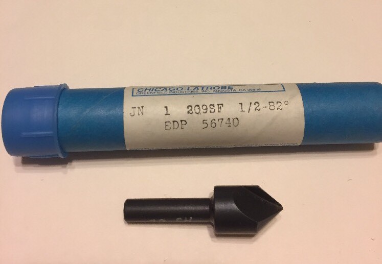 Countersinks 1/2″ Chicago-latrobe 209SF 1/2” 82 deg. Single Flt.USA,(H-3-7)