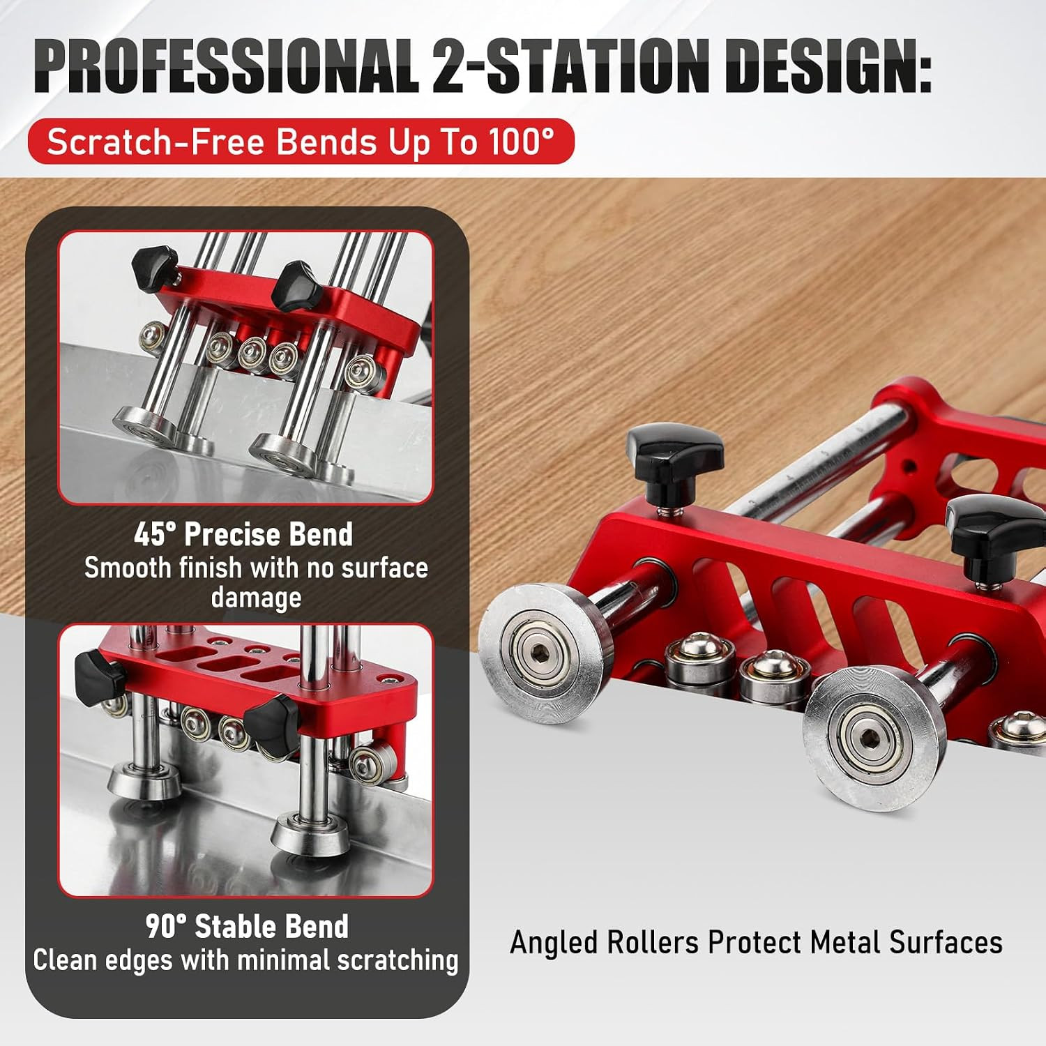 Sheet Metal Roller 2 Station Bender Roofing Tools Sheet Fabrication 0-100° Bendi