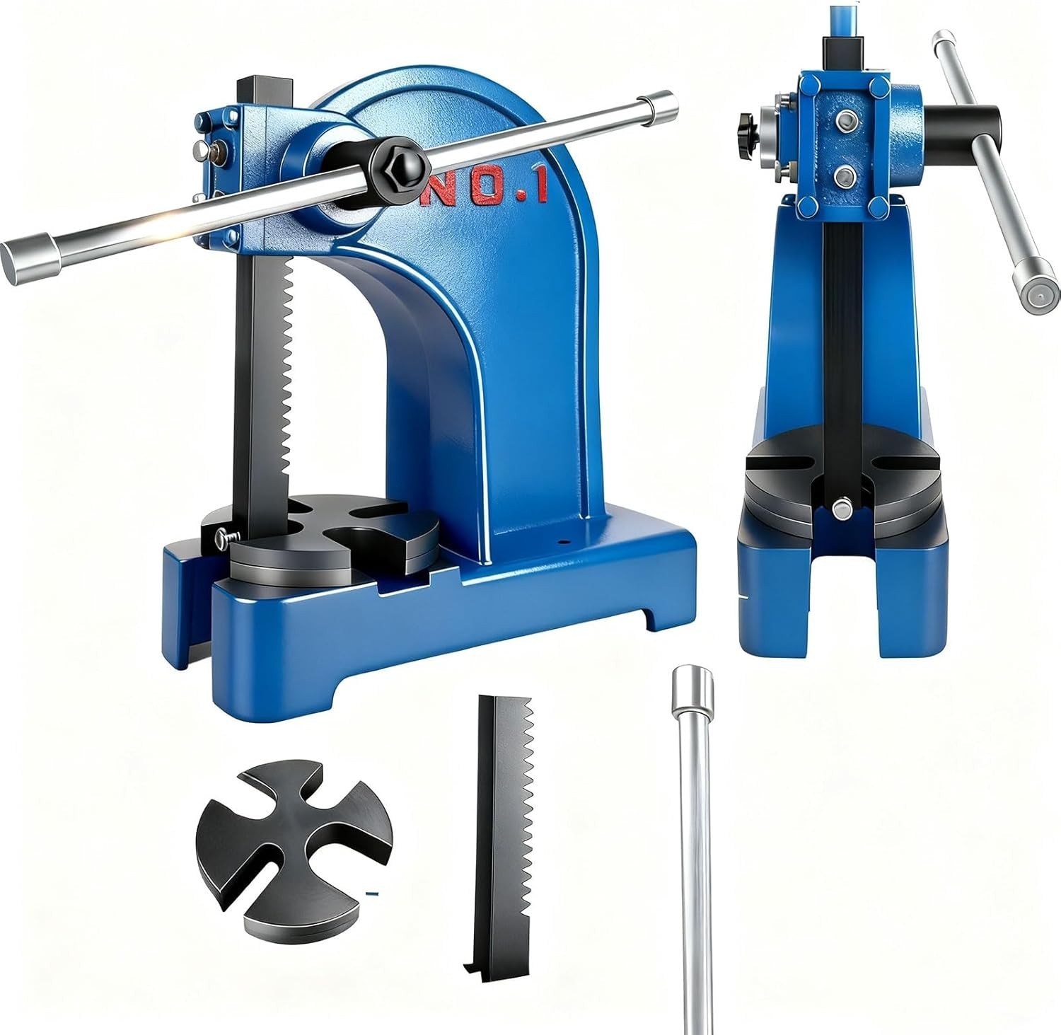 Arbor Press 1T Lever Bench Mountable Ratcheted Bearing Cast Iron Manual Desktop