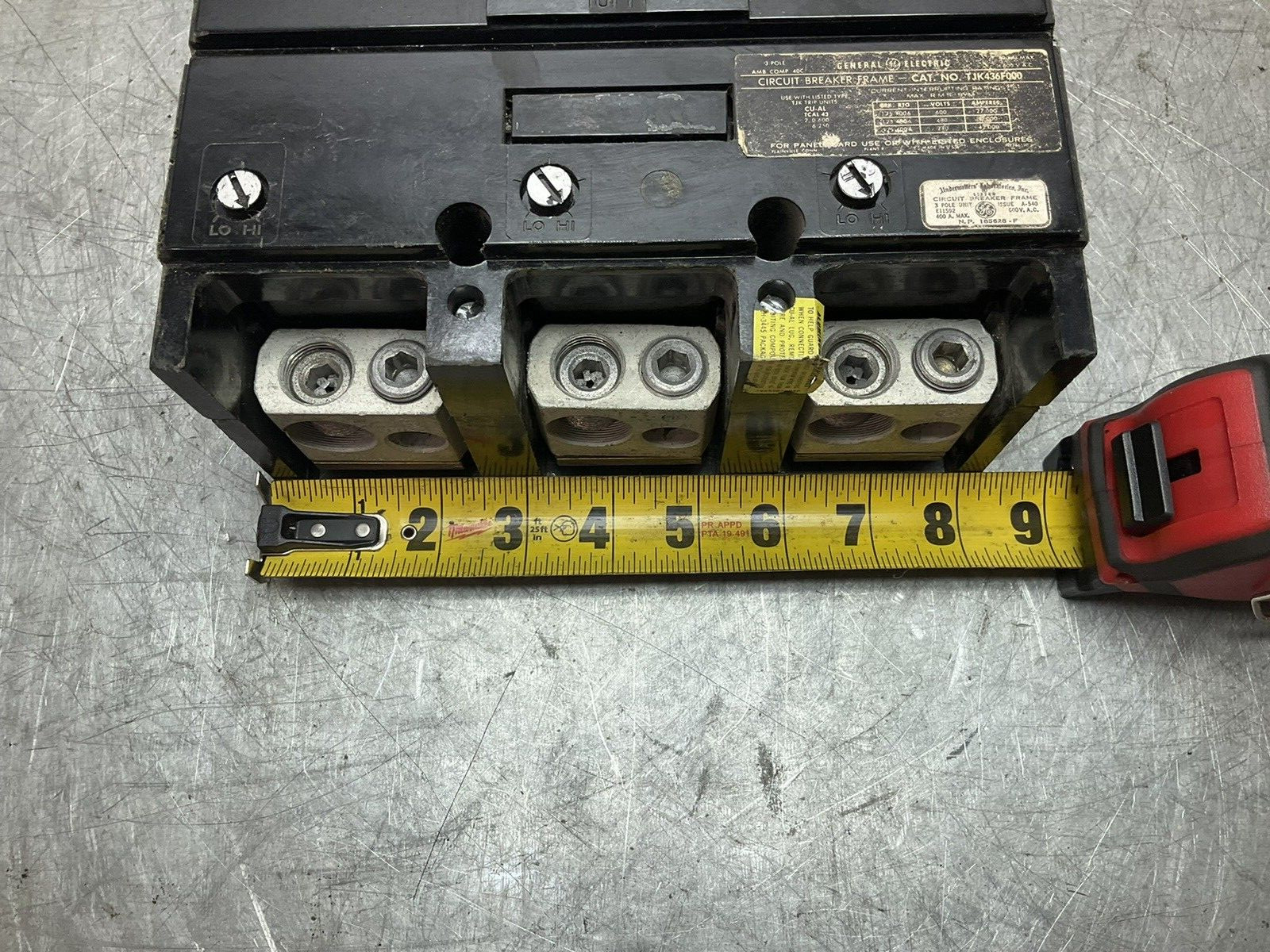 GE General Electric Circuit Breaker TJK 436 F000 175 Amp Trip Unit Multiples