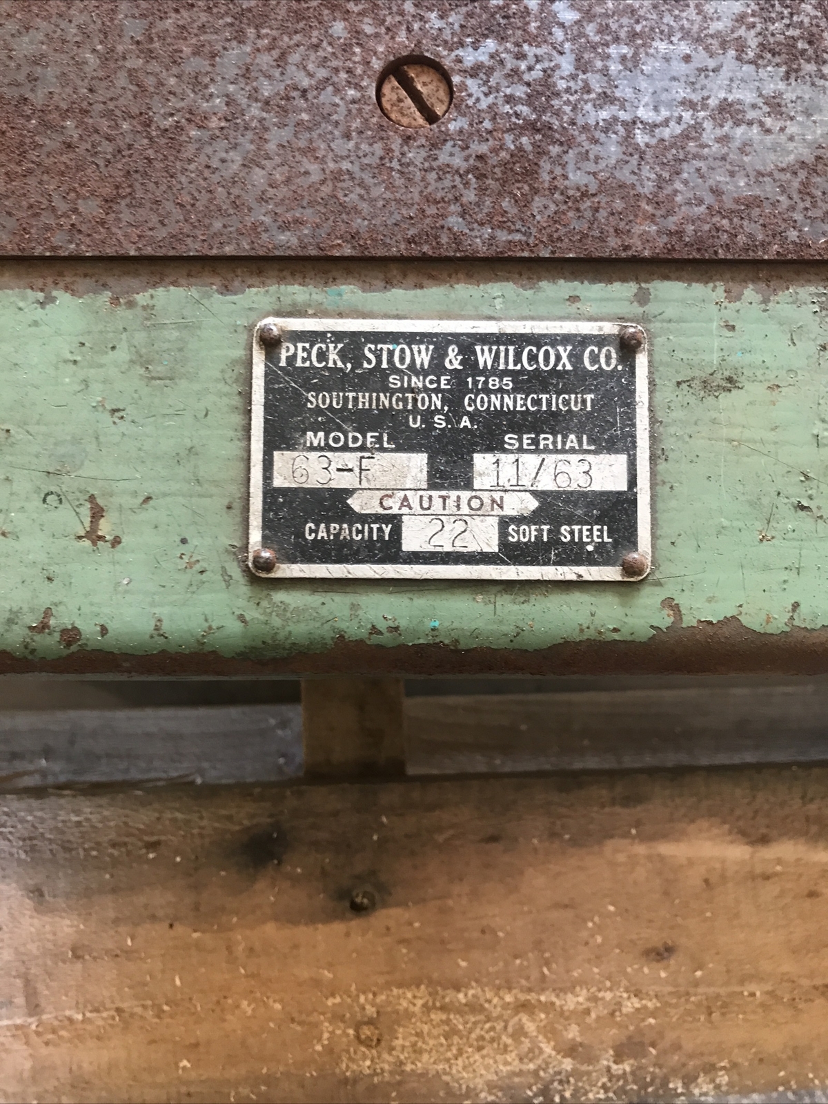 30” Peck Stow Wilcox Sheet Metal Bender 22 Gauge Capacity With Setting Gauge