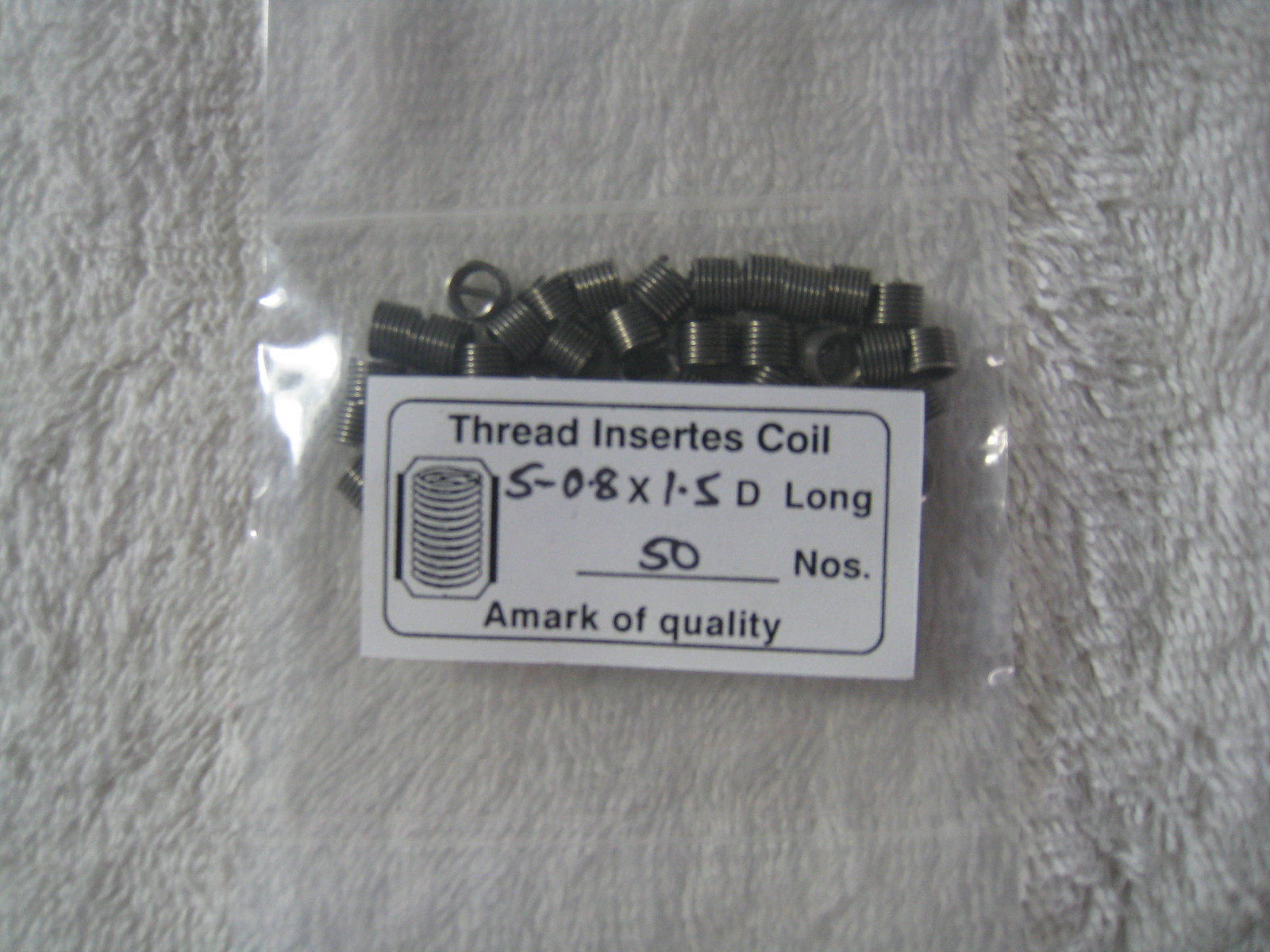 M5 – 0.8 X 1.5D Thread Inserts Helicoil Type (50 Qty)
