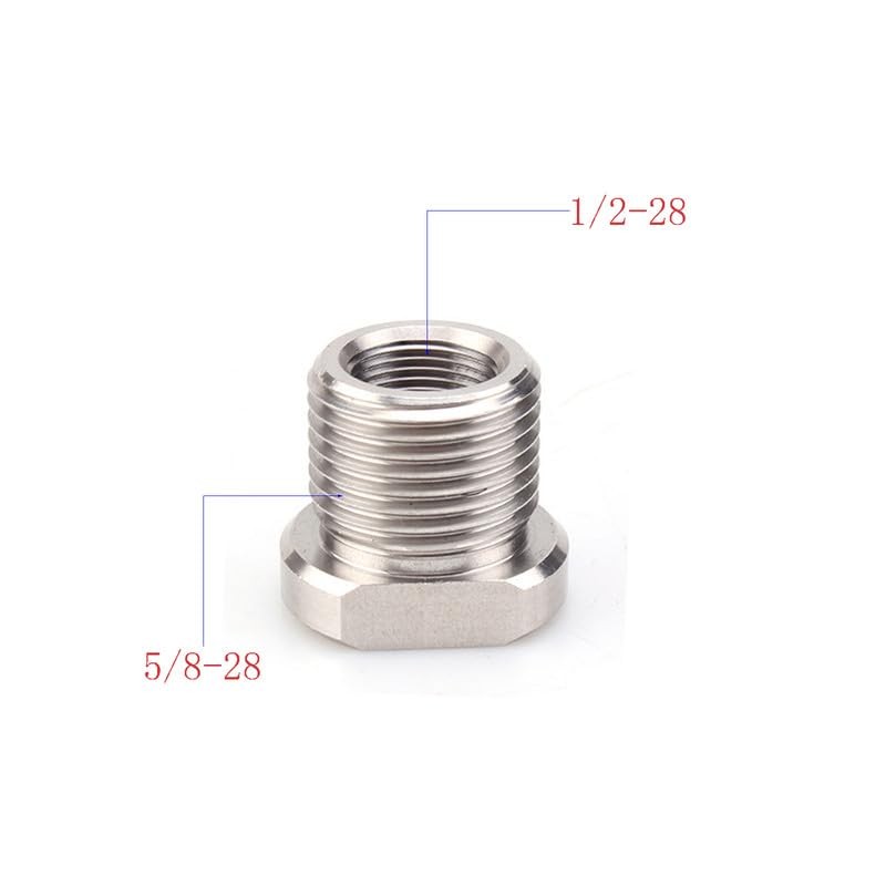 2 Pack 304 Stainless Steels Thread Protector, 1/2 x 28 Convert to 5/8×24 with…