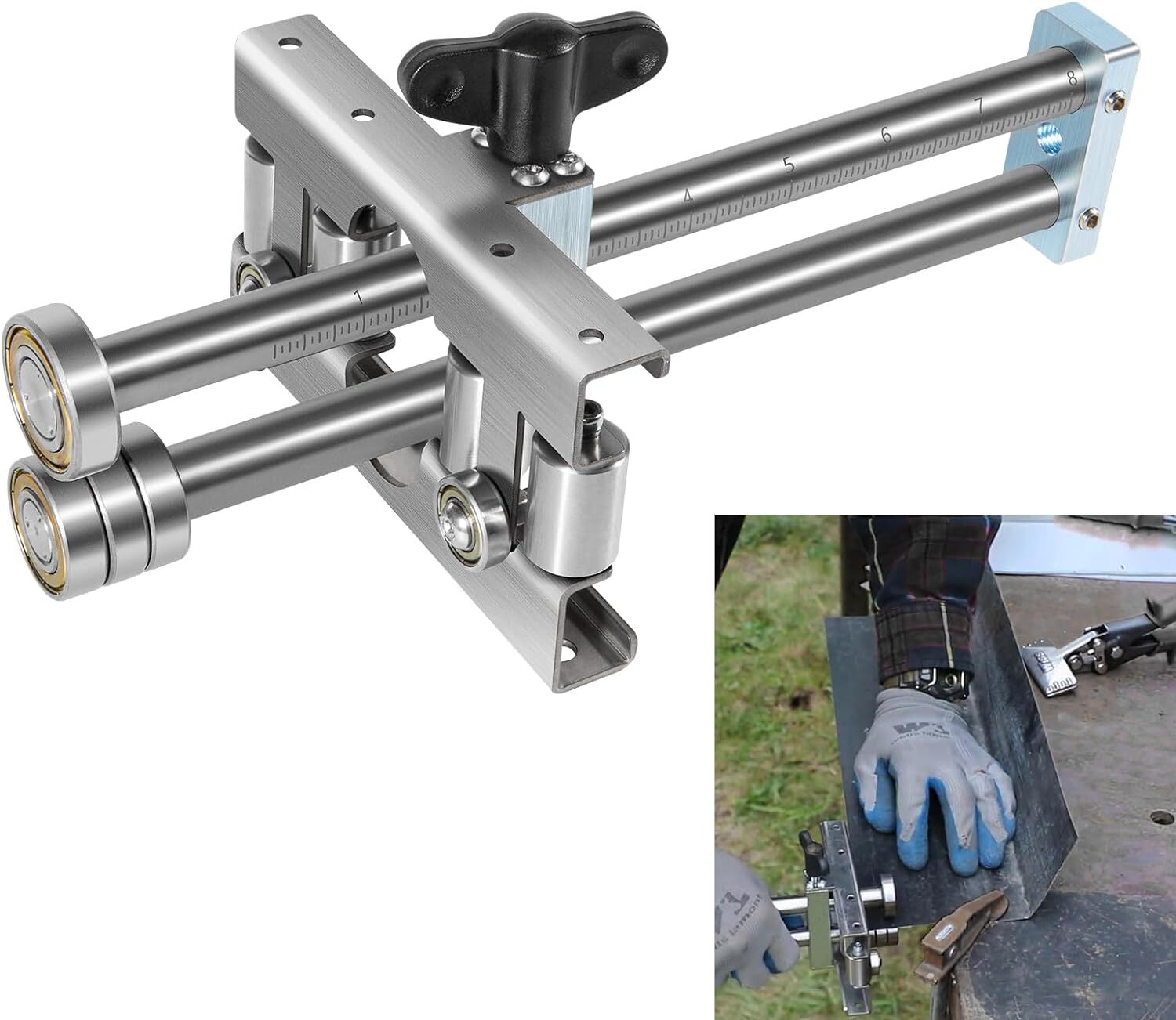 2204 Uni Bender Metal Bending Tool Adjustable Bend Height From 3/8″ to 8″, 0-90°
