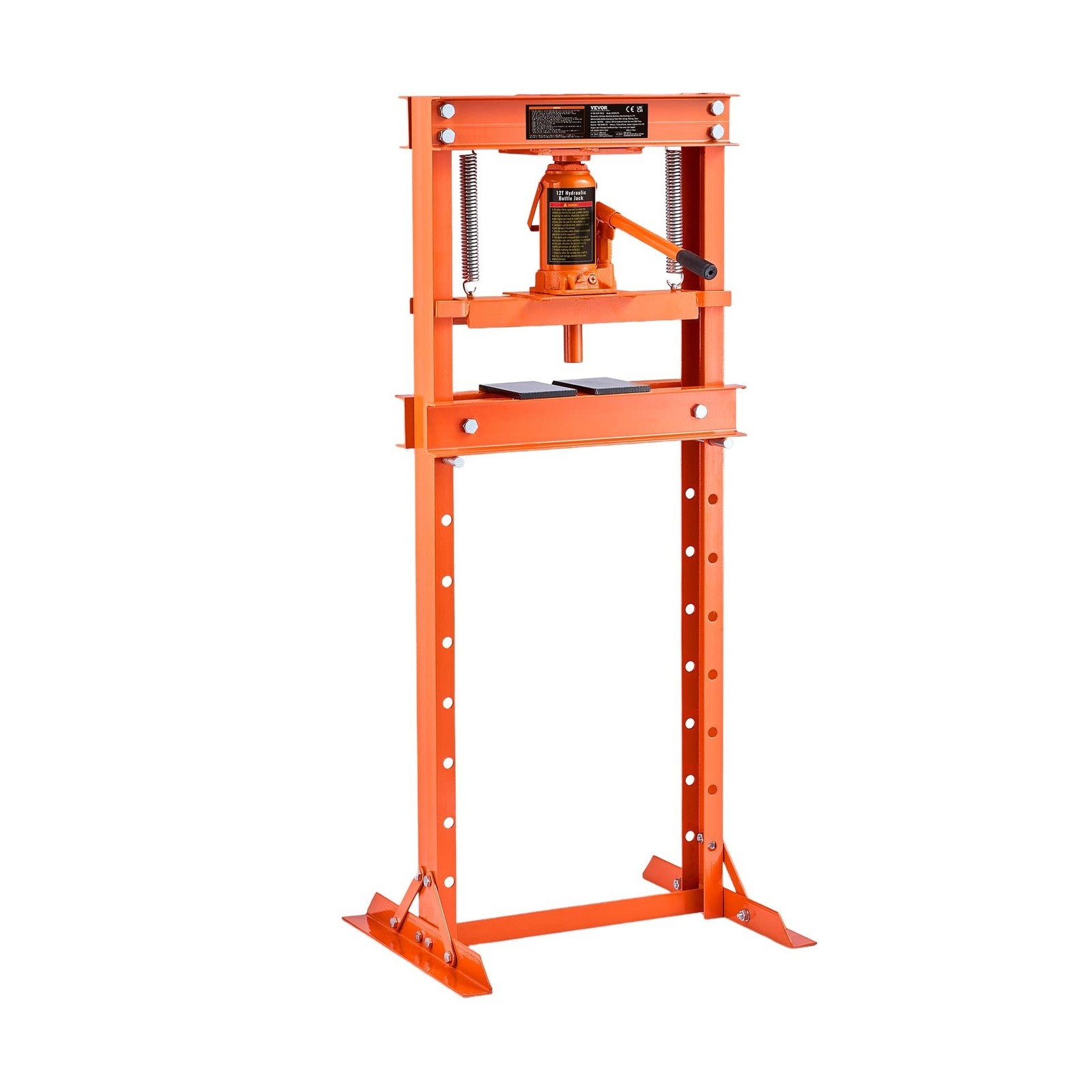 VEVOR Hydraulic Shop Press, 12 Ton/26000lbs, H-Frame, 4-Hold Ad… USA FAST SHIP