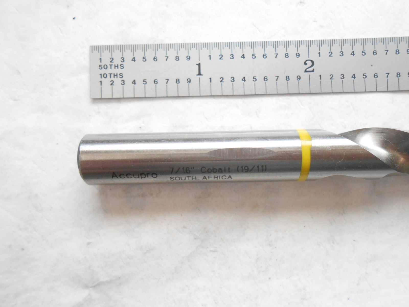 NEW ACCUPRO COBALT YELLOW BAND H.P. DRILL 7/16″ CUT DIA. X 94MM FL X 142MM OAL