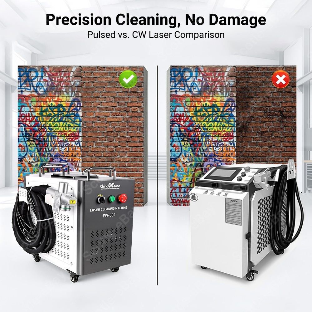 JPT 300W Portable Pulsed Laser Cleaning Machine Metal Rust Wood Paint Cleaner AU