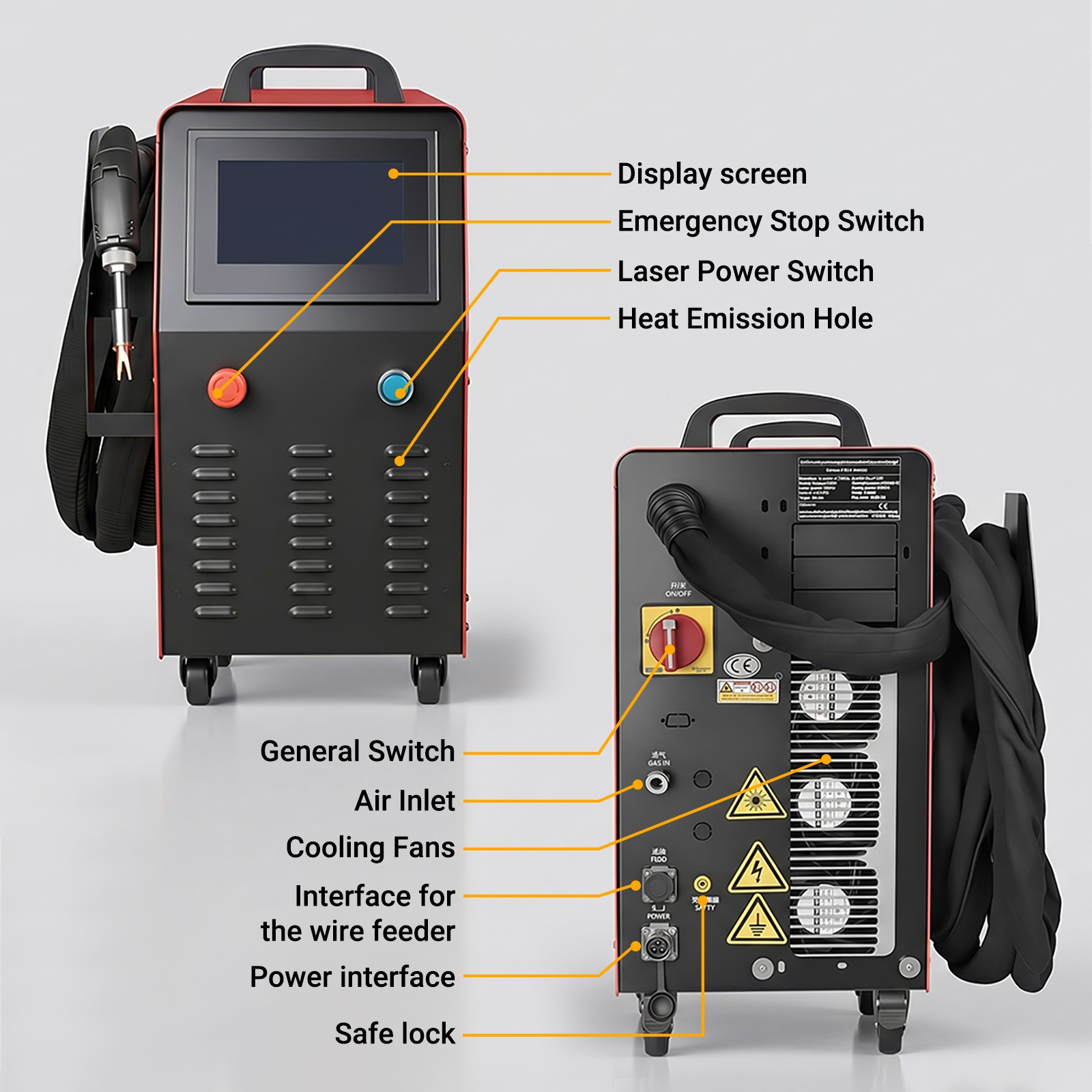 1200W Air Cooling Laser Welding Machine Laser Cleaning Cutting Machine 4-In-1 US