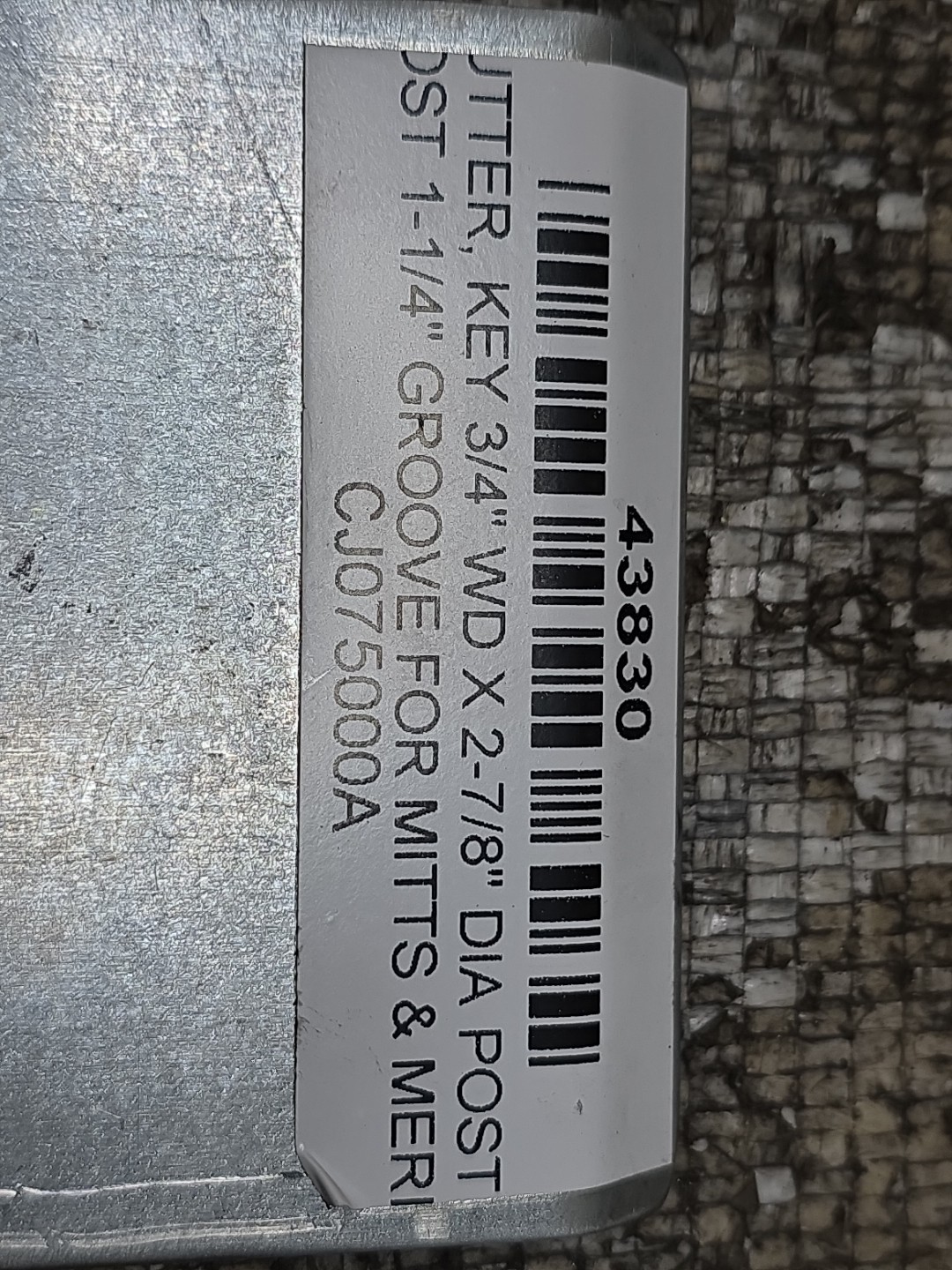 Mitts & Merrill Keyseater Cutter – CJ-07500-0A 3/4″ WD 2 7/8″ DIA 1 1/4″ GROOVE