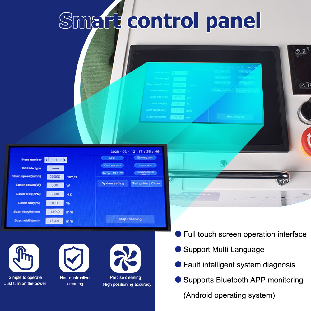 🔥HOT US Stock 2000W BWT Continuous Fiber Laser Cleaning Machine Rust Removal