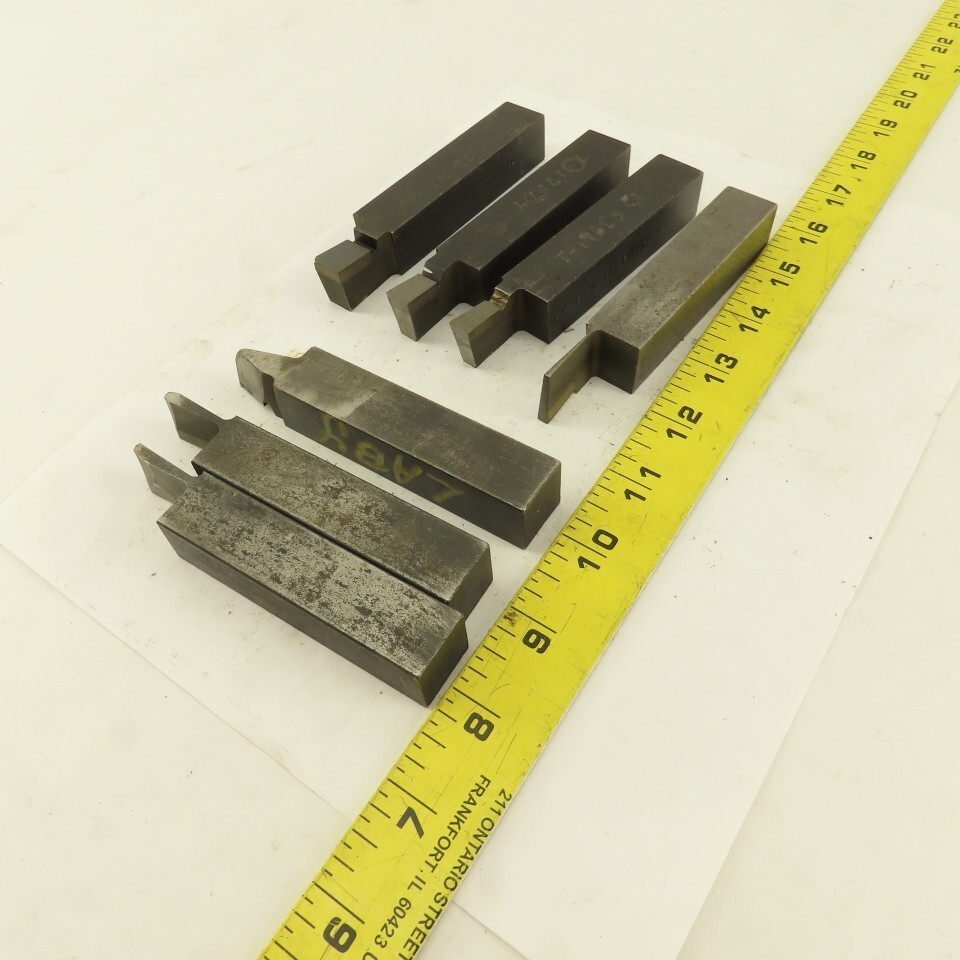 3/4″ Square Shank Carbide Tip Turning Grooving Parting Bits Lot Of 7