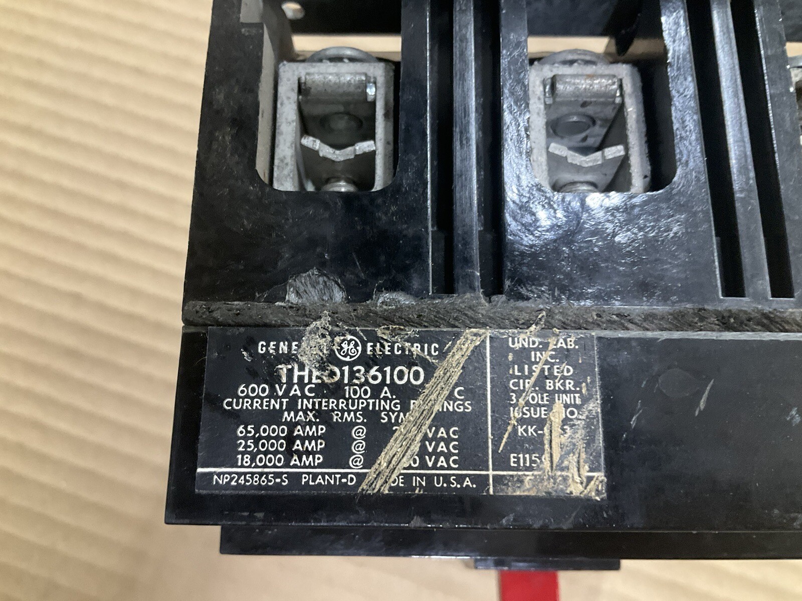 GE General Electric THED 136100 100 Amp 3ph Circuit Breaker Multiples Avail
