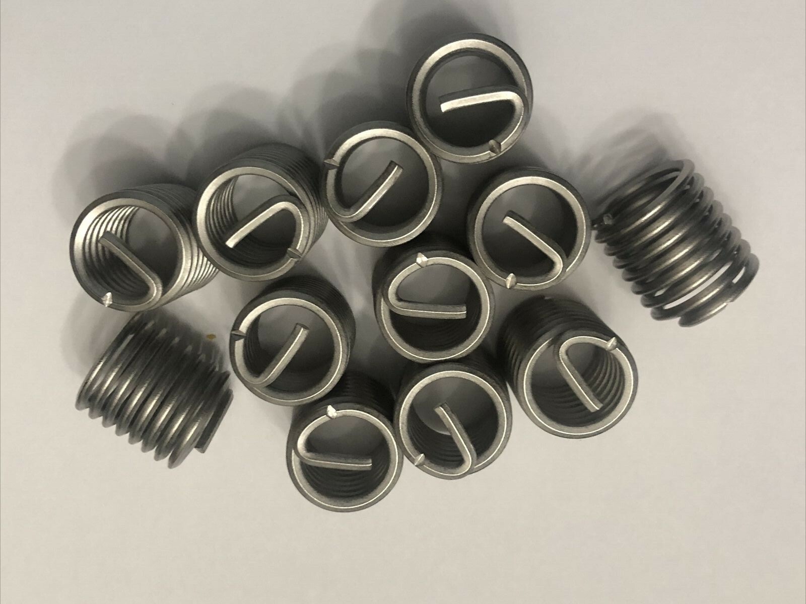 (12) 1/2-13 x 3/4 Length Helicoil Insert Wire Thread Insert , Stainless Steel