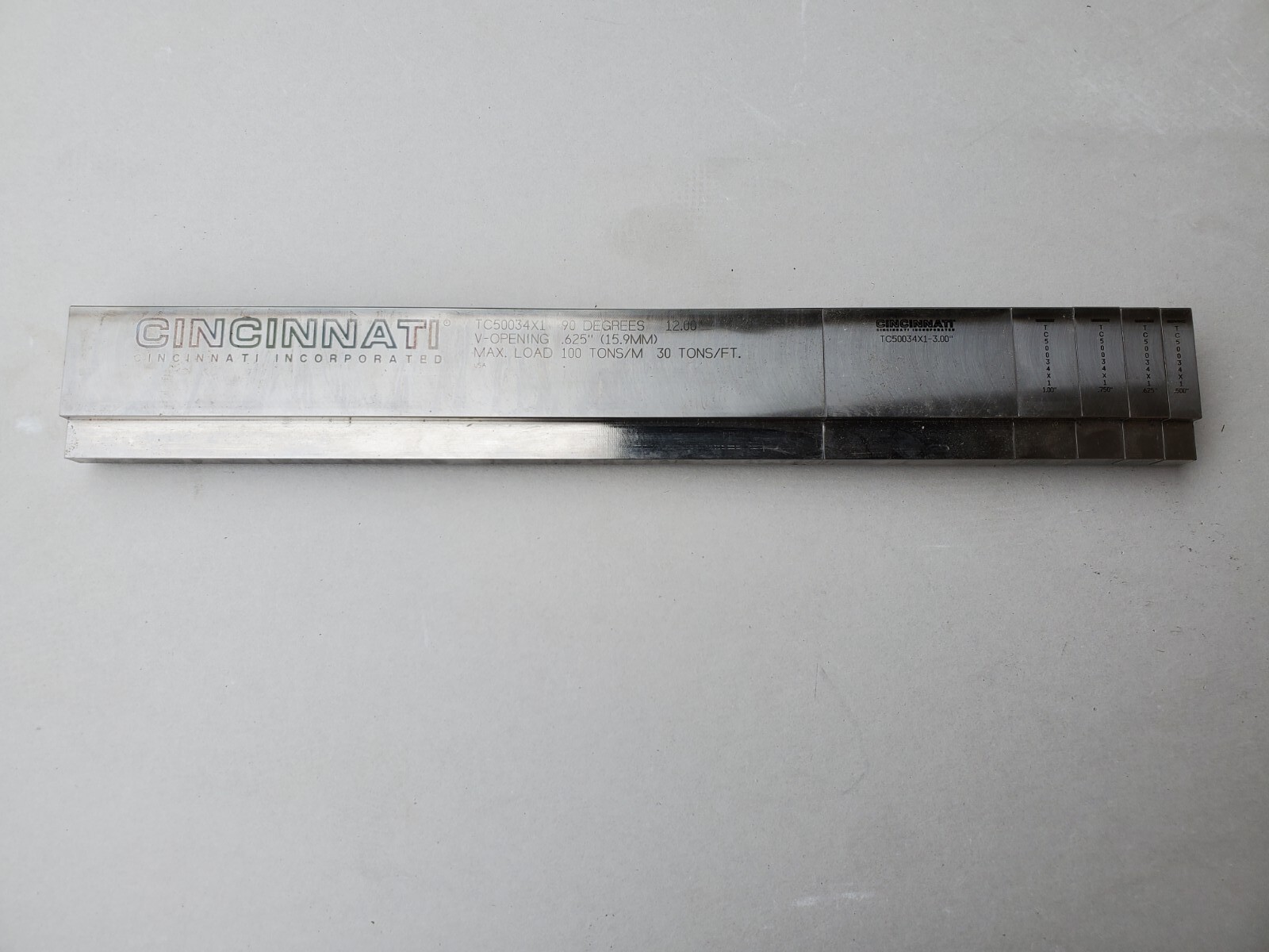 Cincinnati Incorporated TC50034X1 Die V-Opening .625″ 90 Degree 12″ 3″ 1″