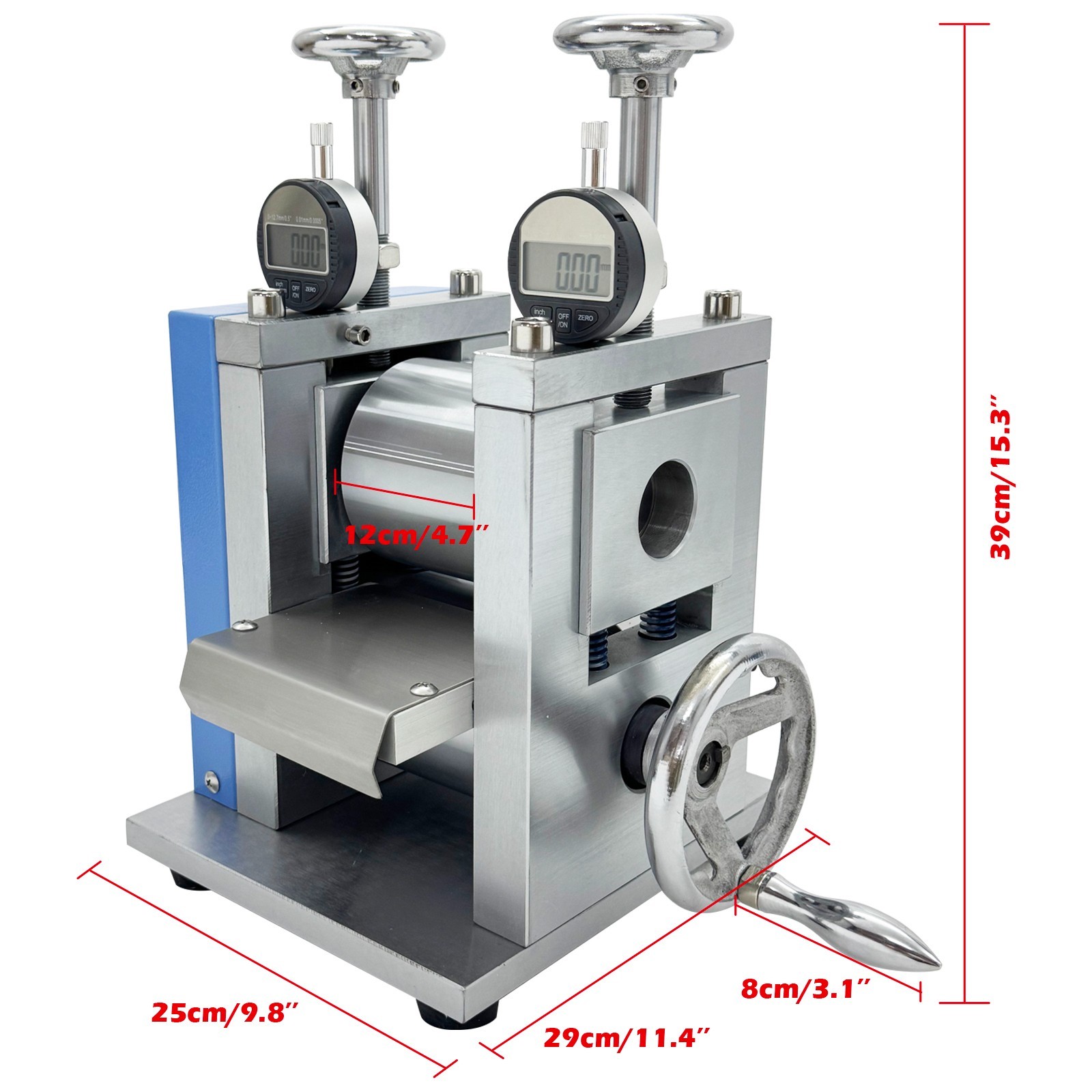 Manual Lab Roller Press Machine for Battery Electrode Pressing 2~Φ97*100mm