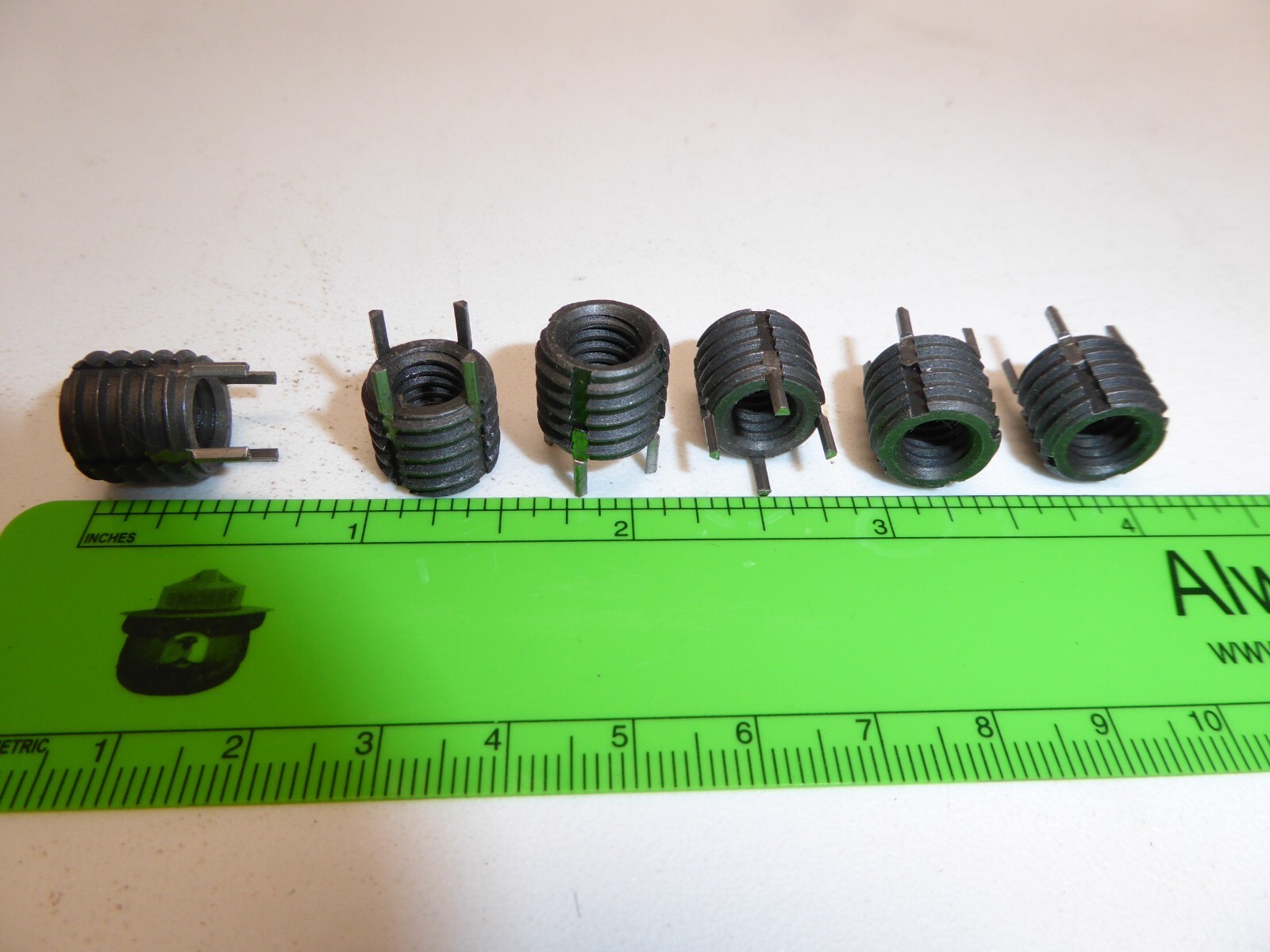 5/16-18″ ID X 1/2-13″ OD ALLOY STEEL KEY LOCKING THREADED INSERT QTY 6 NEW!